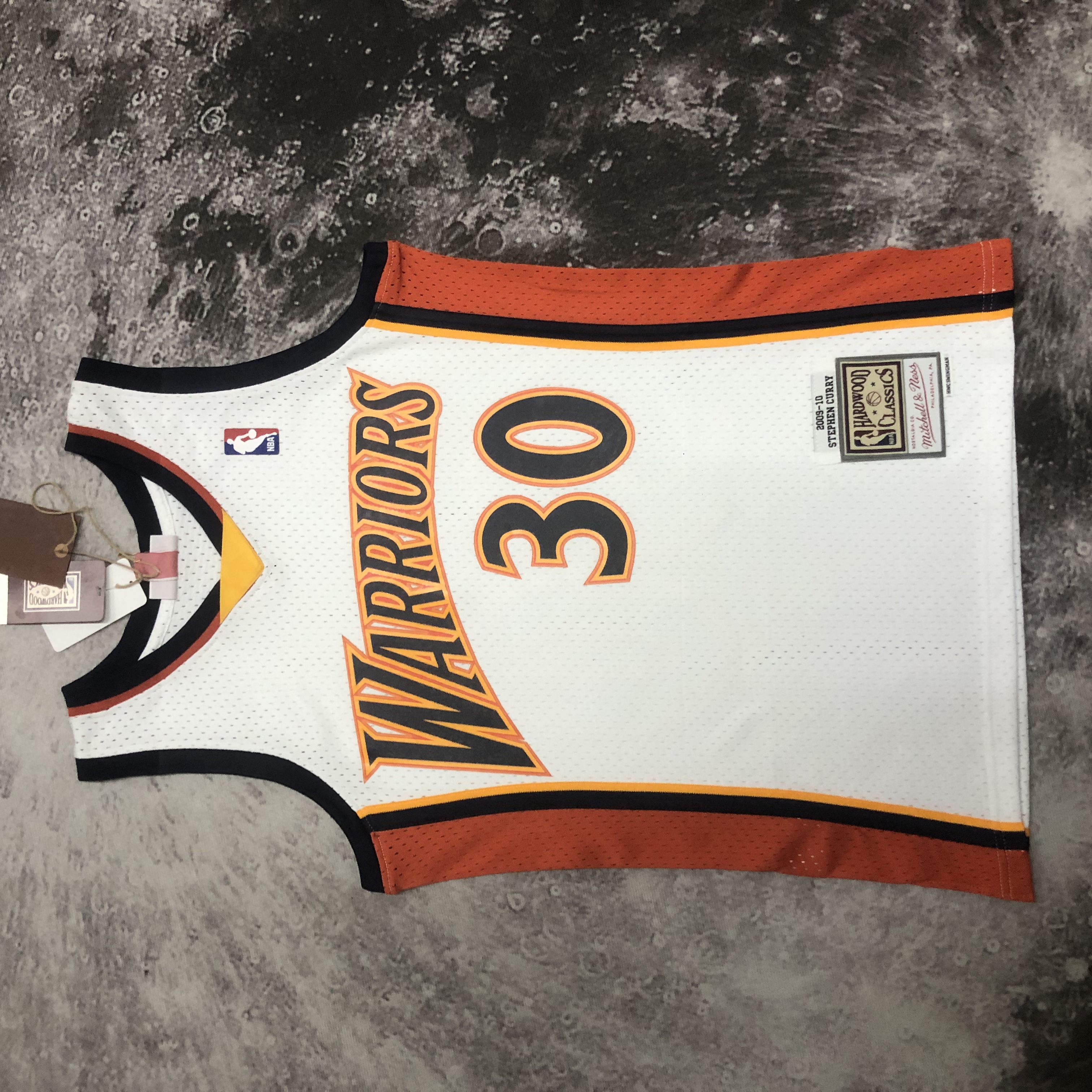 MN Hot Press throwback jersey SW Warriors 0910 rookie white 30 Curry