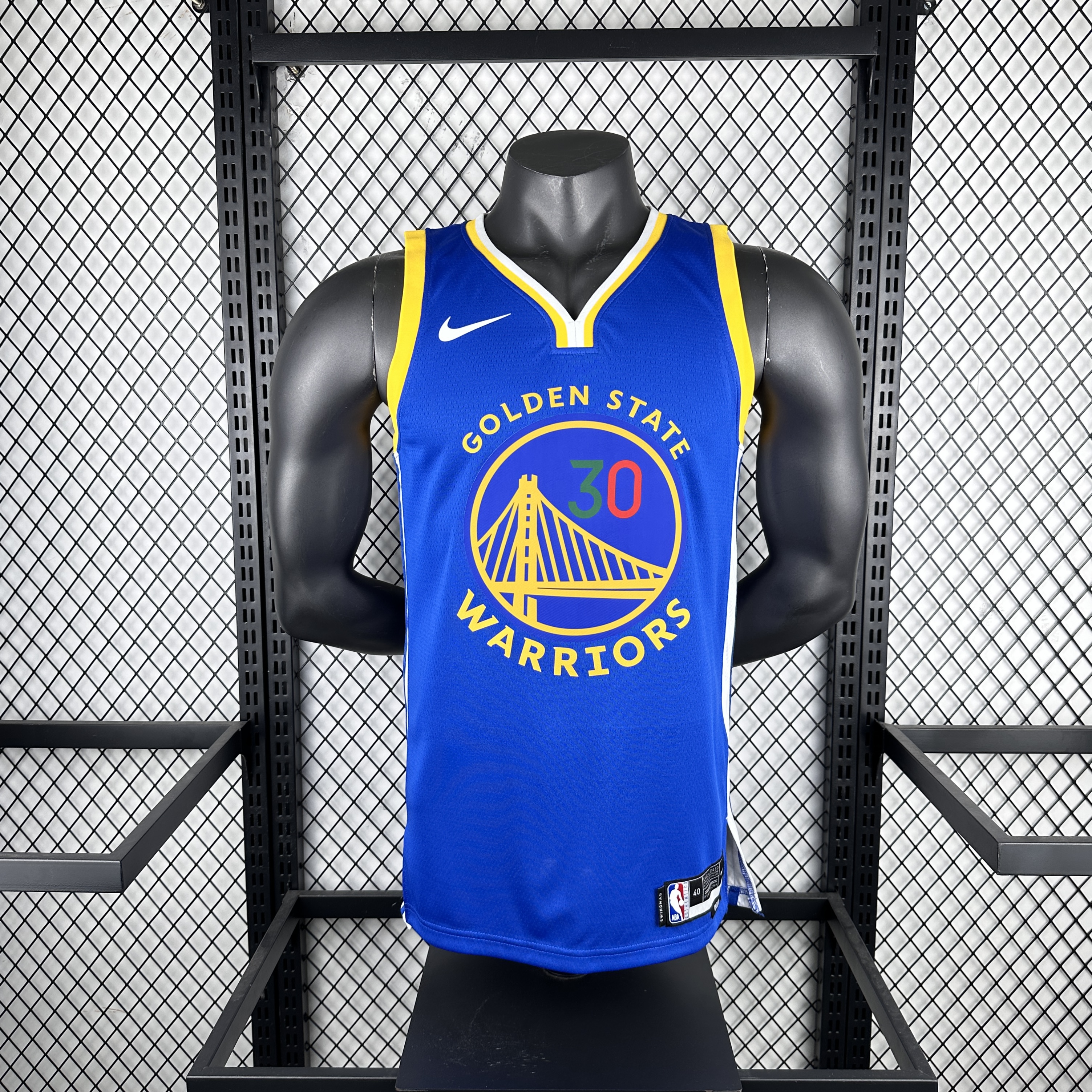 Warriors V-neck Blue Mexican 30#CURRY