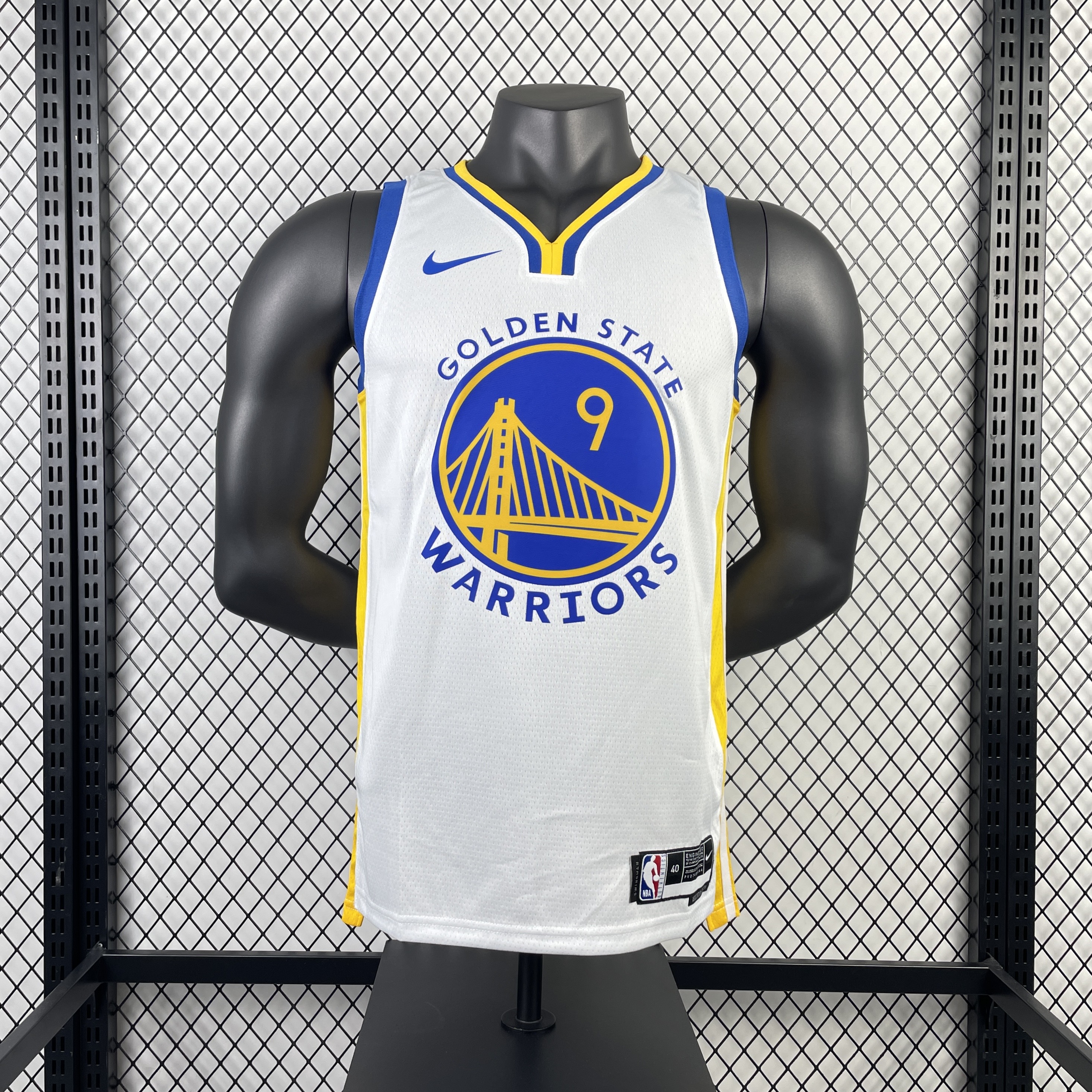 23 Warriors V-neck white No. 9 Iguodala