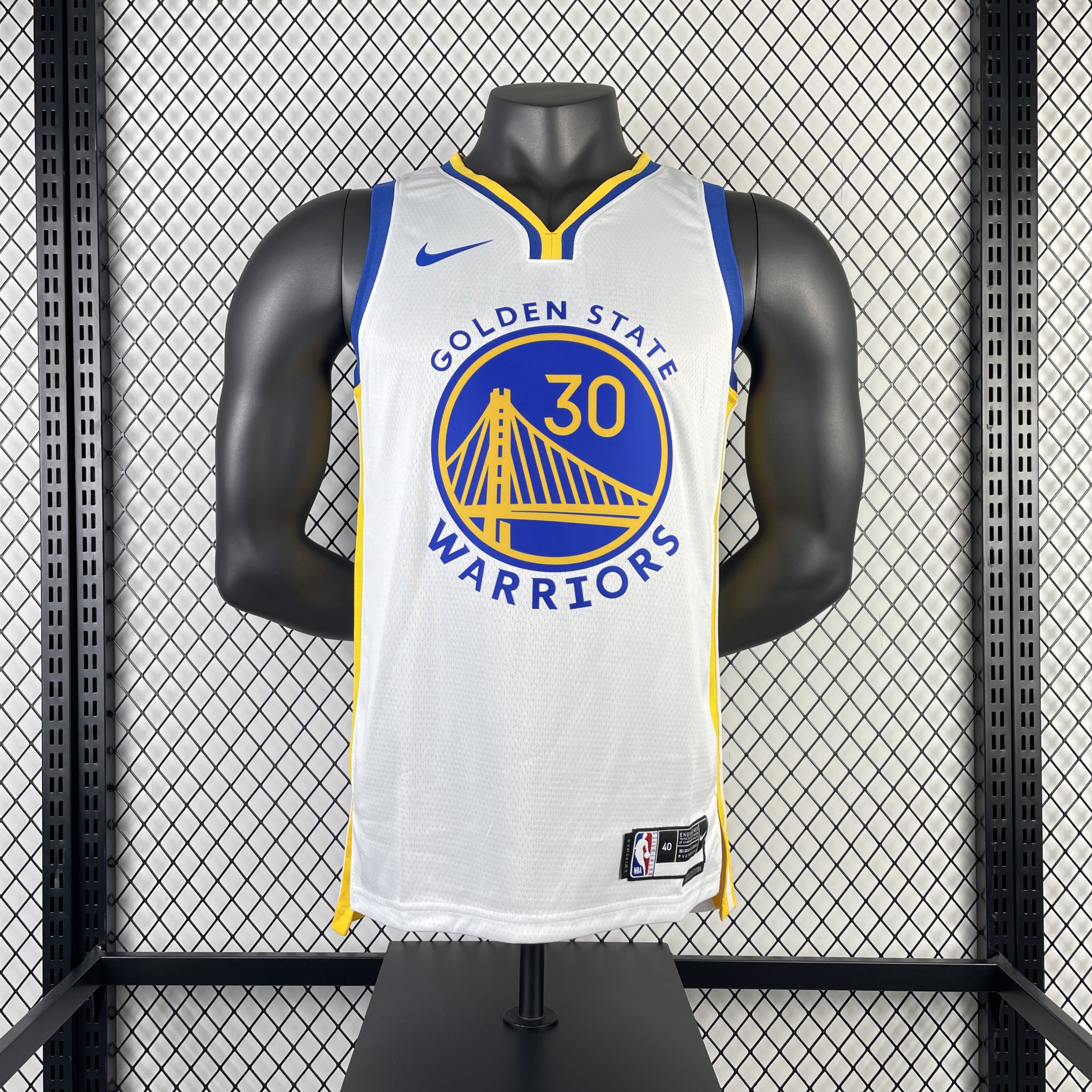 23 Warriors V-neck white No. 30 Curry