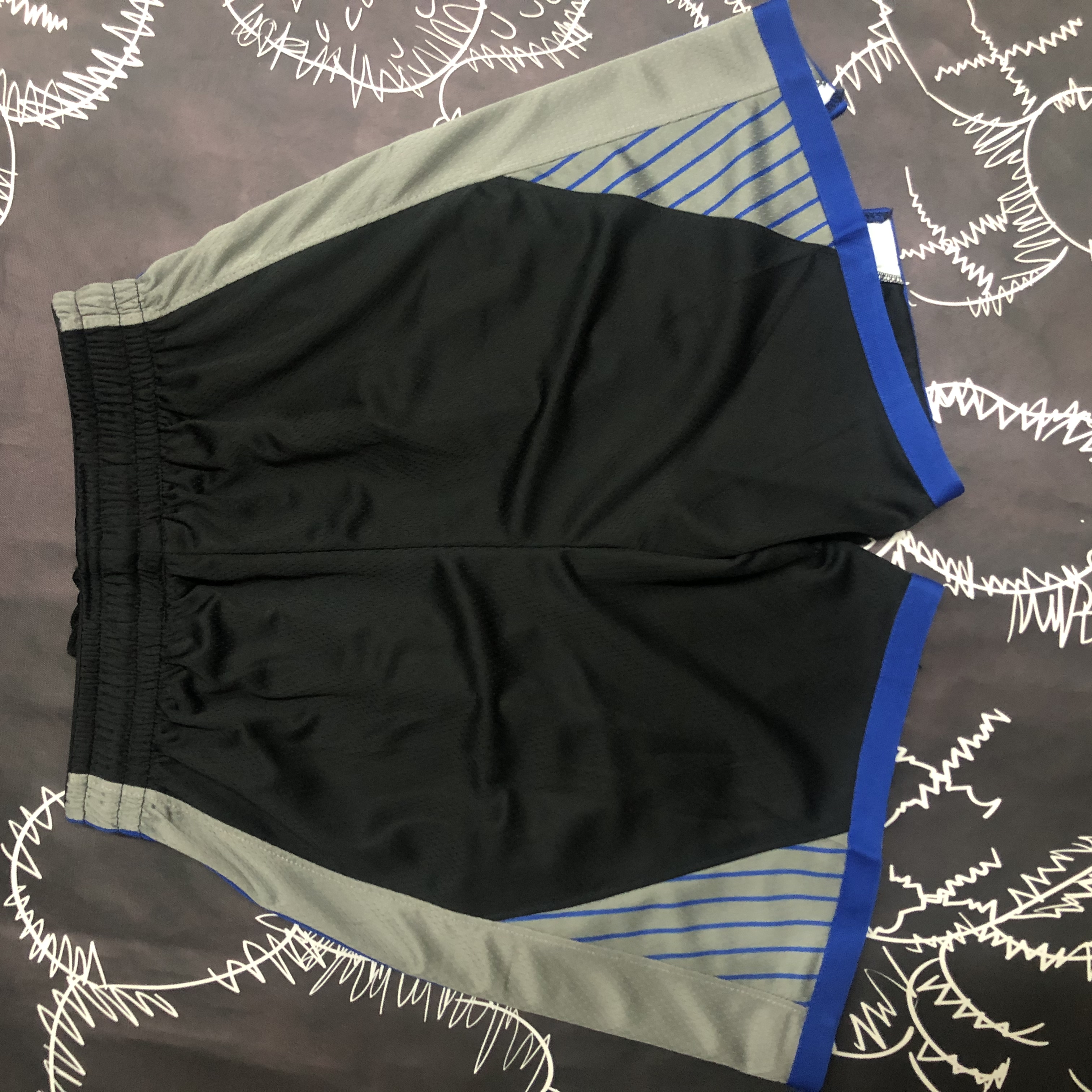 Season 20 Warriors black and gray shorts