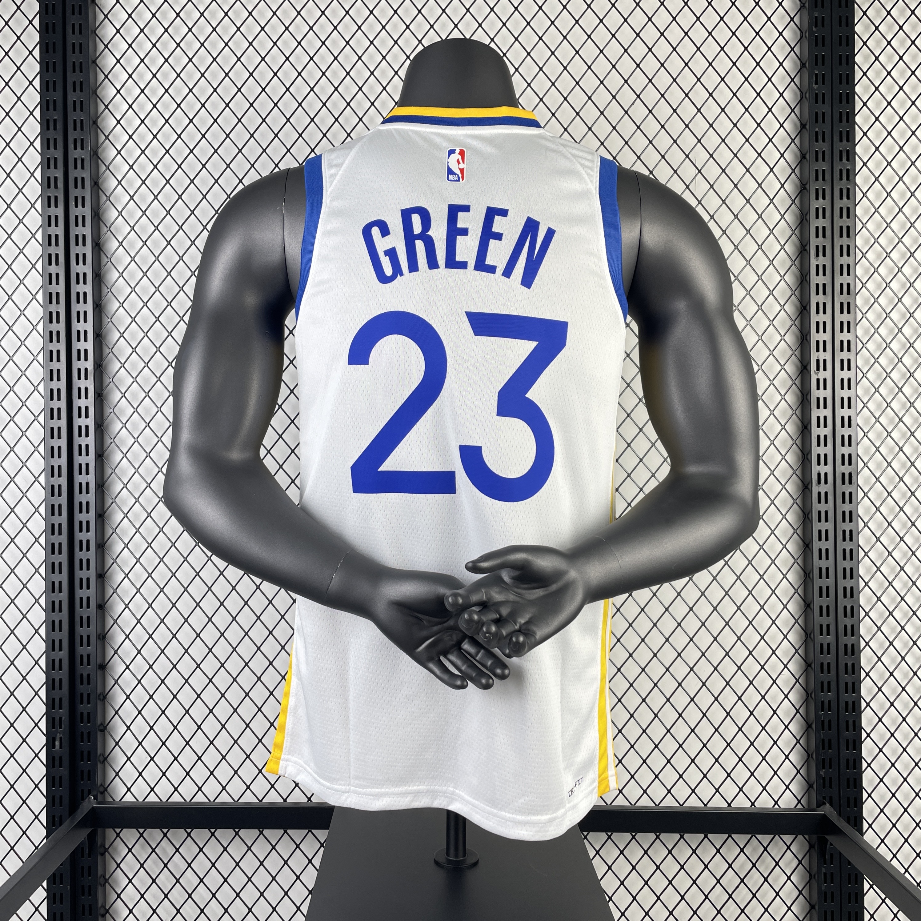 Season 23 Warriors V-neck white # 23 Green