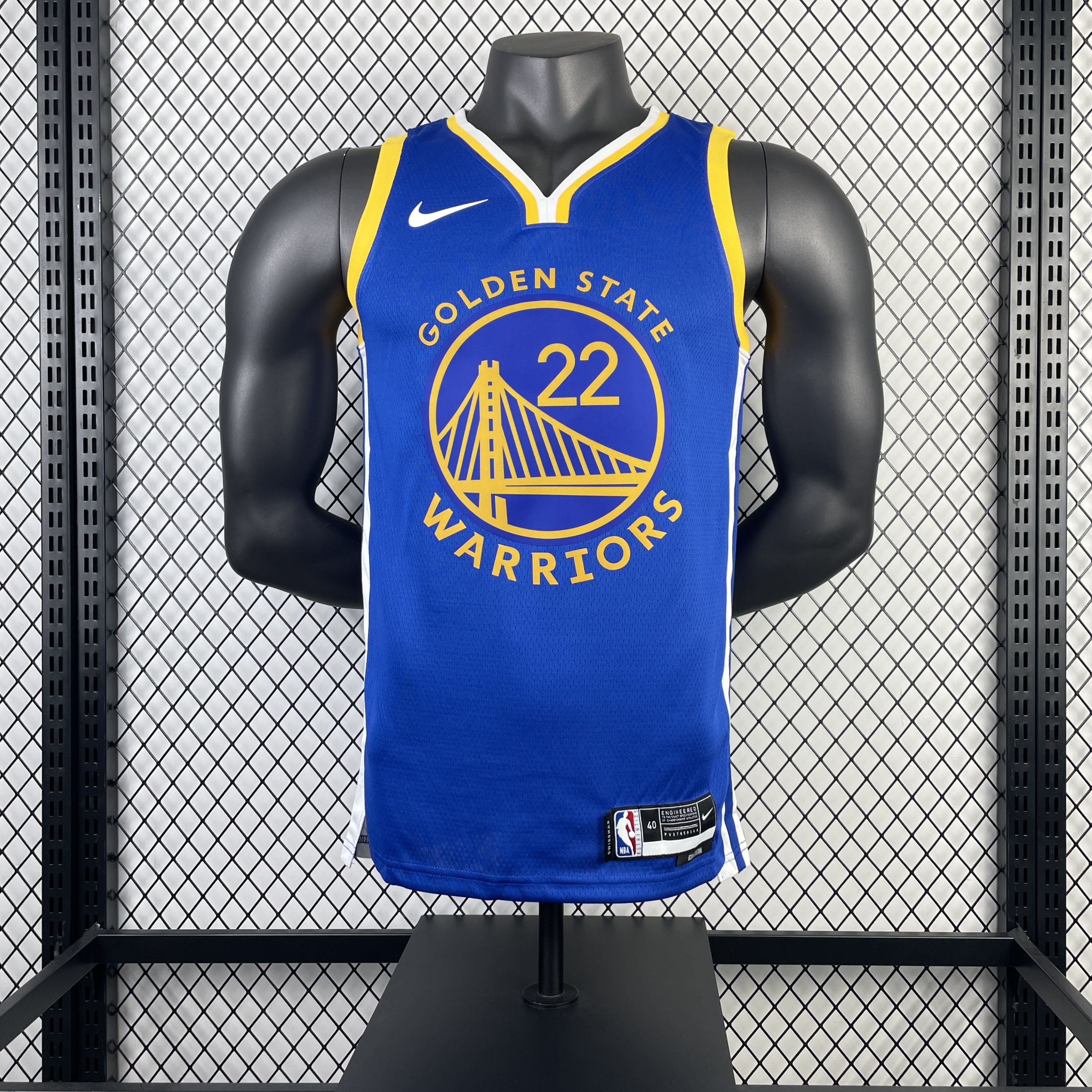 Season 23 Warriors road blue number 22 Wiggins