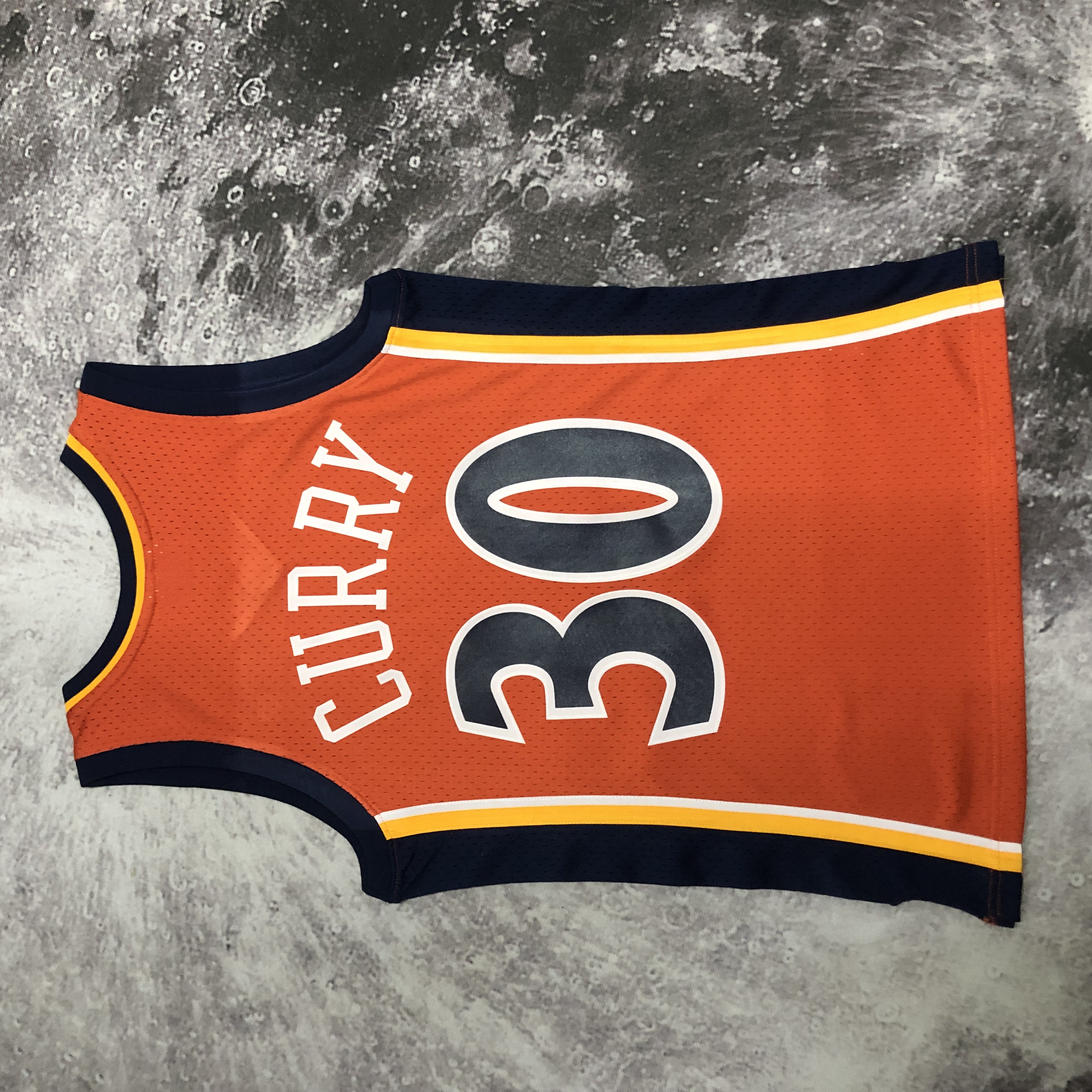 MN Hot Press throwback jersey SW Warriors 0910 rookie Orange 30th Curry