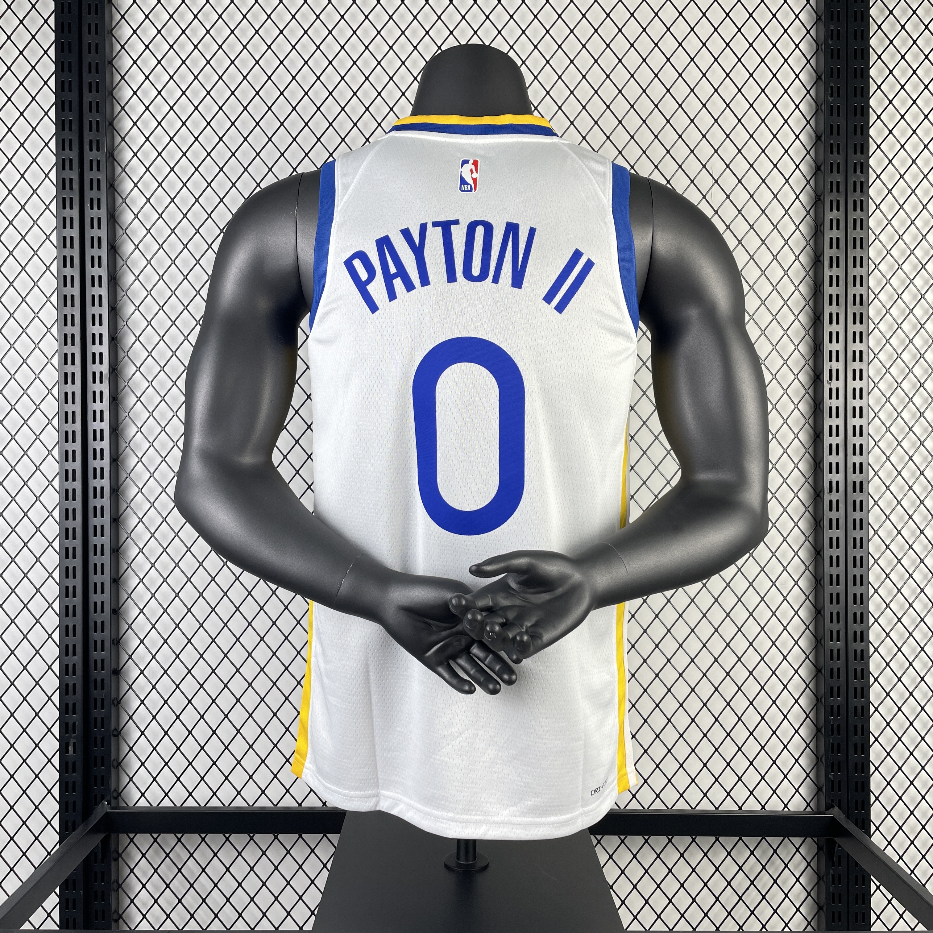 23 Warriors V-neck white # 0 Payton