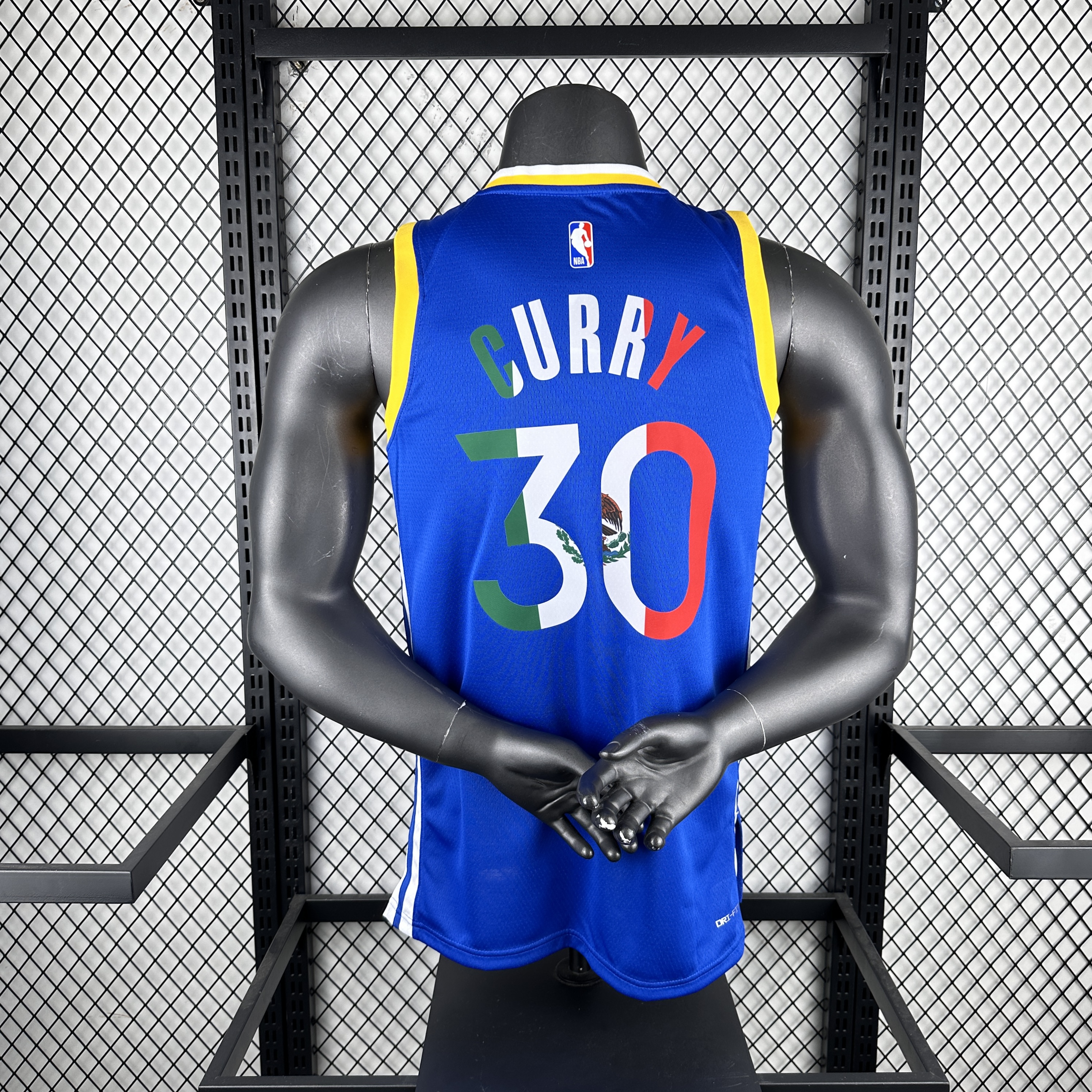 Warriors V-neck Blue Mexican 30#CURRY