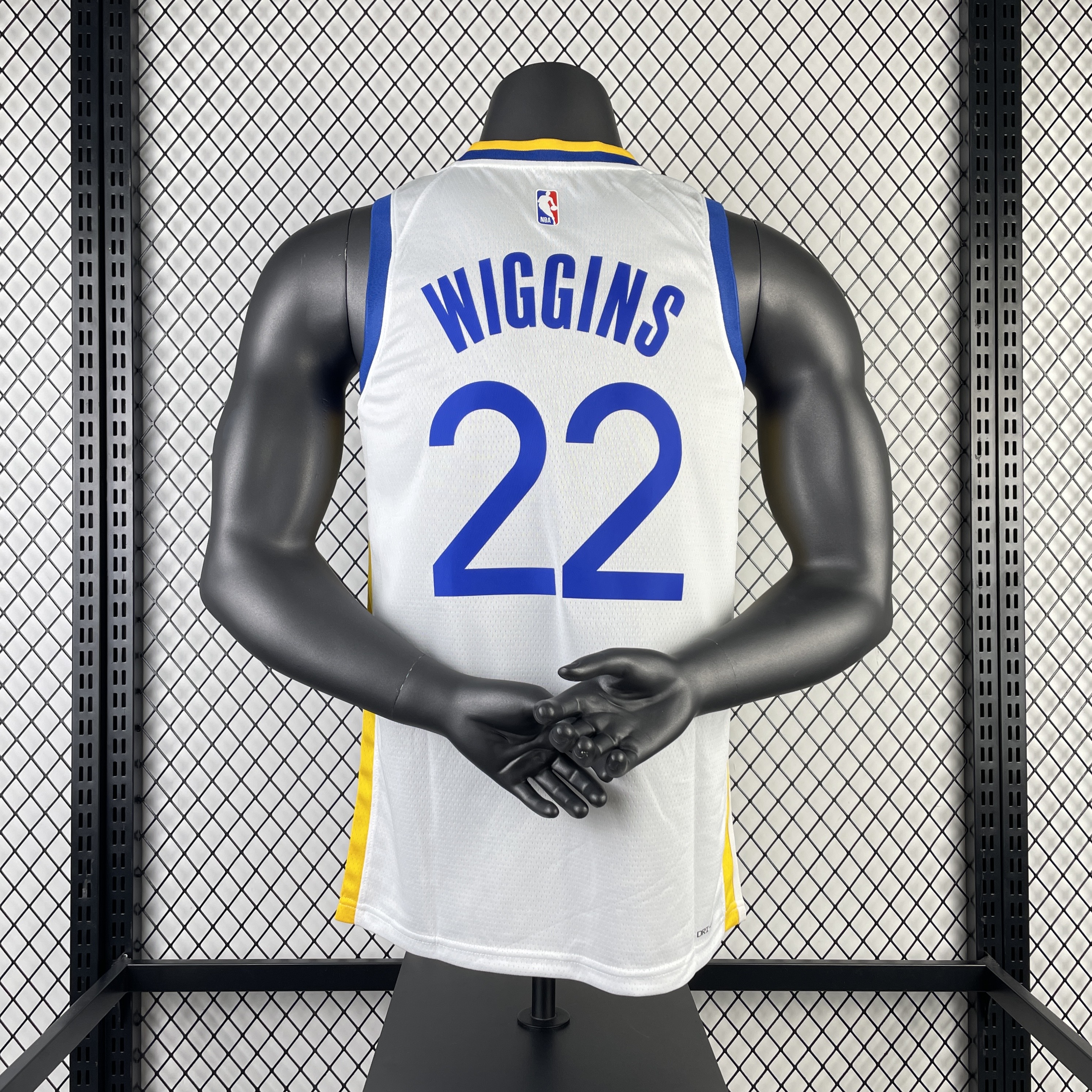 '23 Warriors V-neck white # 22 Wiggins