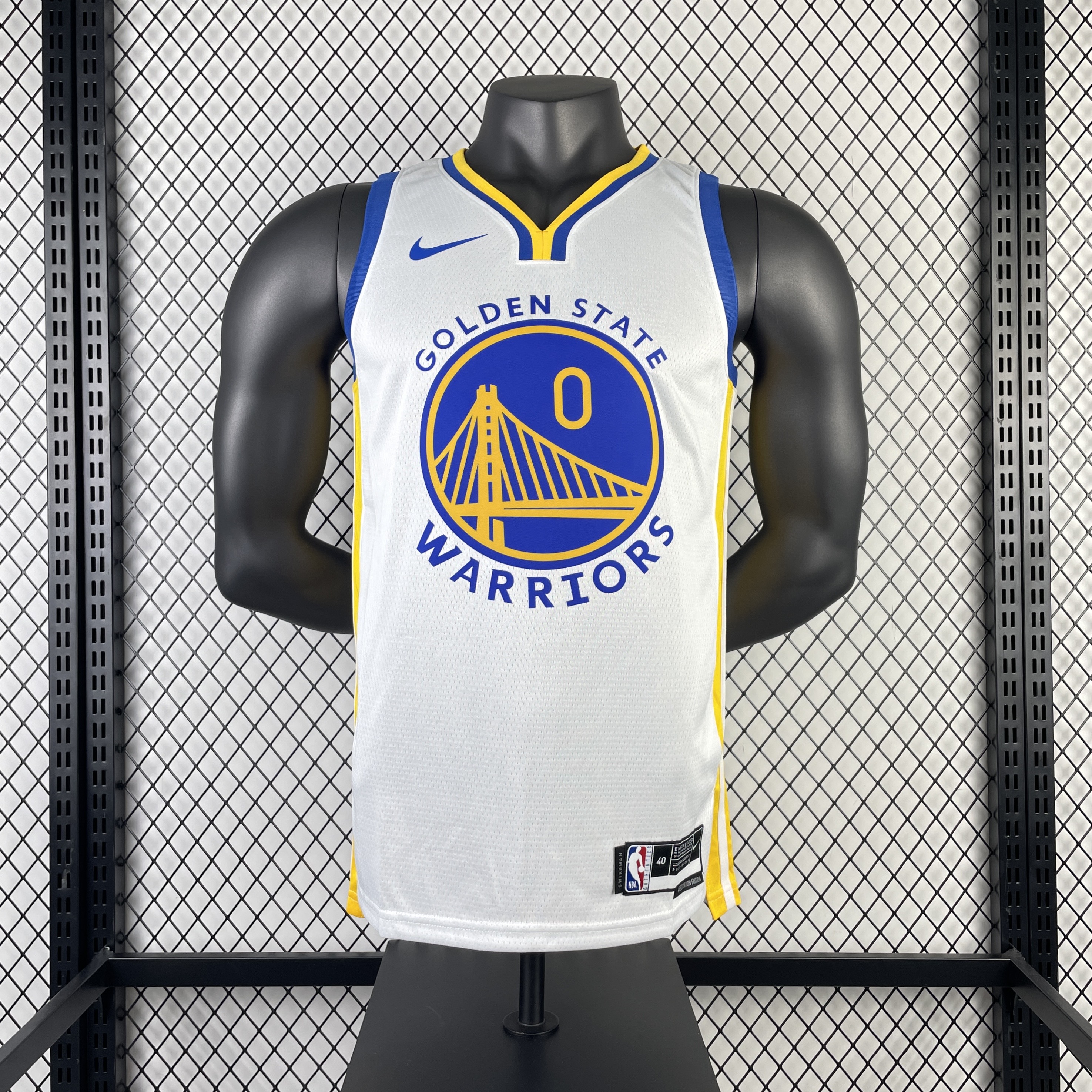 23 Warriors V-neck white # 0 Payton