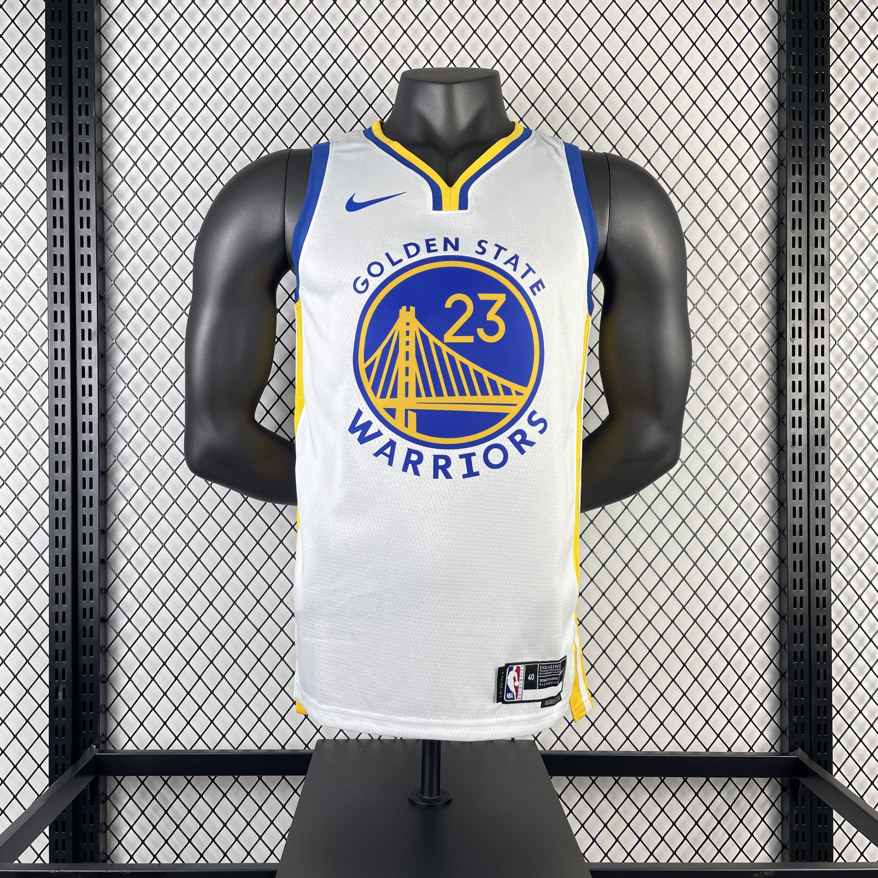 Season 23 Warriors V-neck white # 23 Green