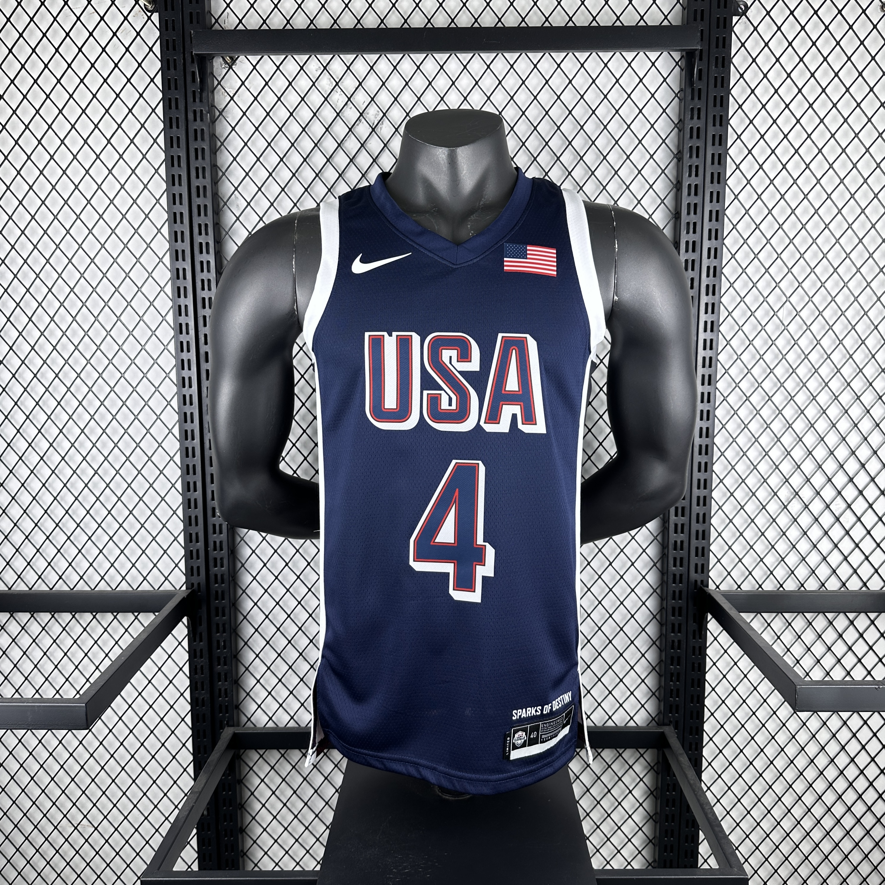 '24 Olympic Team USA Navy blue Curry No. 4