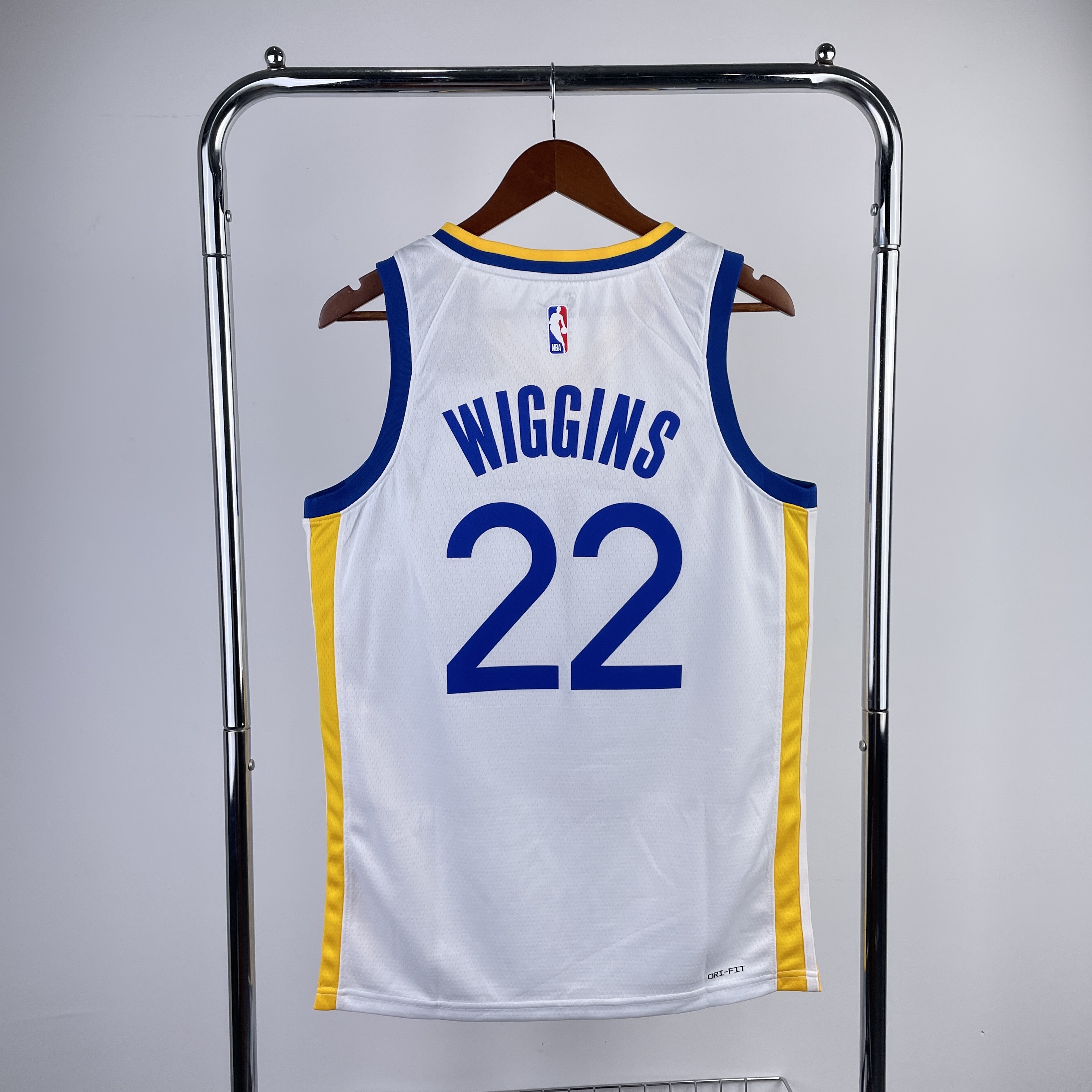'23 Warriors V-neck white # 22 Wiggins