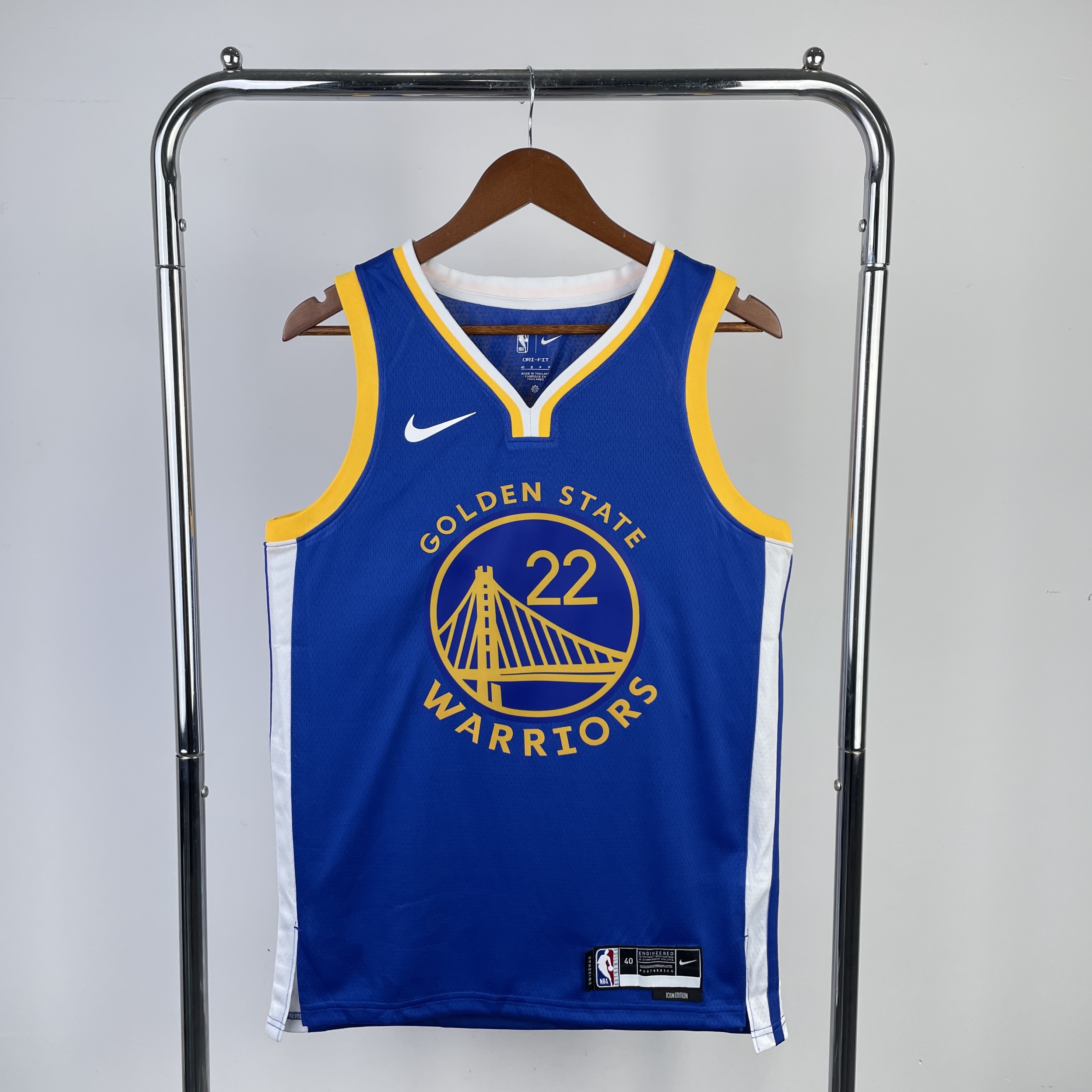 Season 23 Warriors road blue number 22 Wiggins