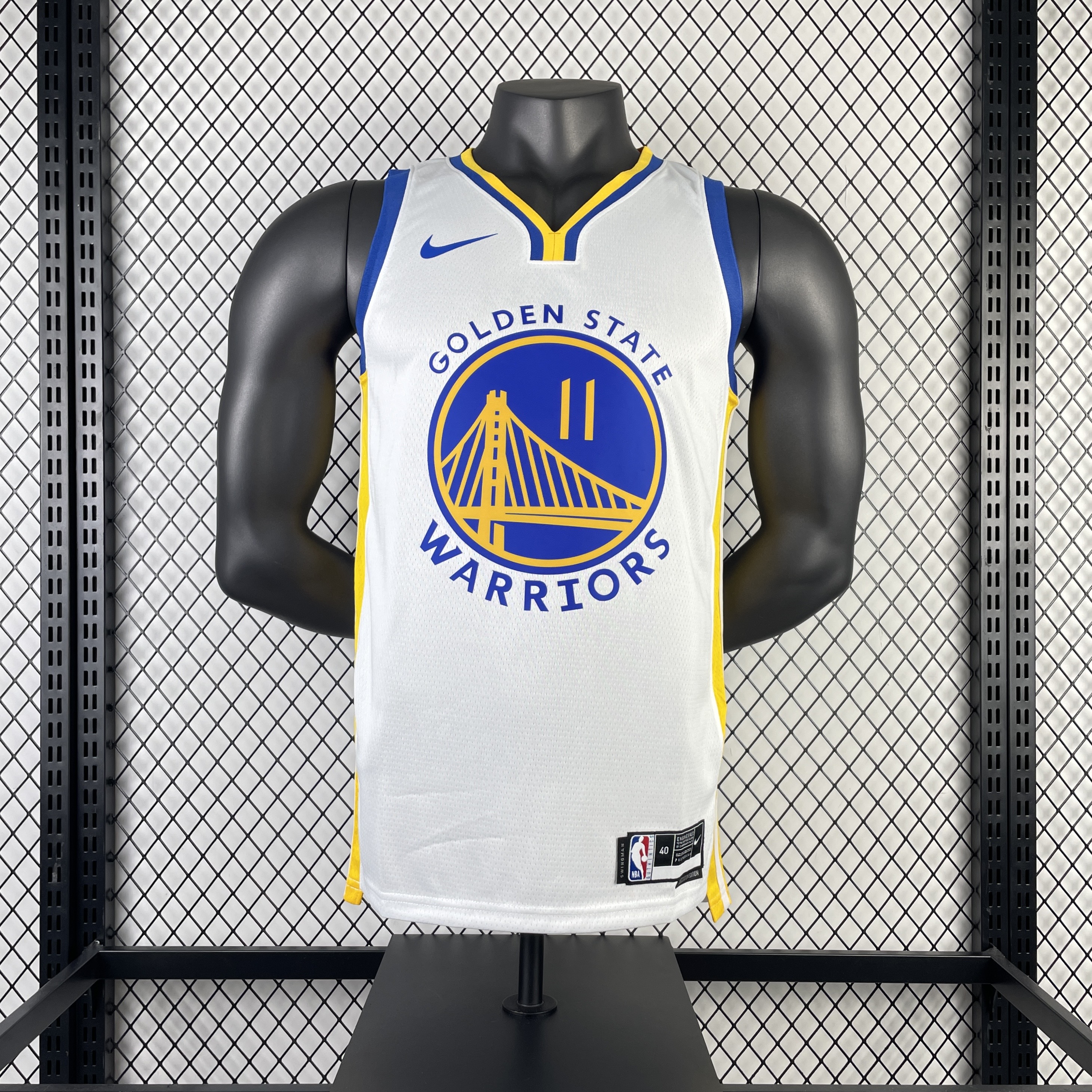 Season 23 Warriors V-neck white number 11 Thompson