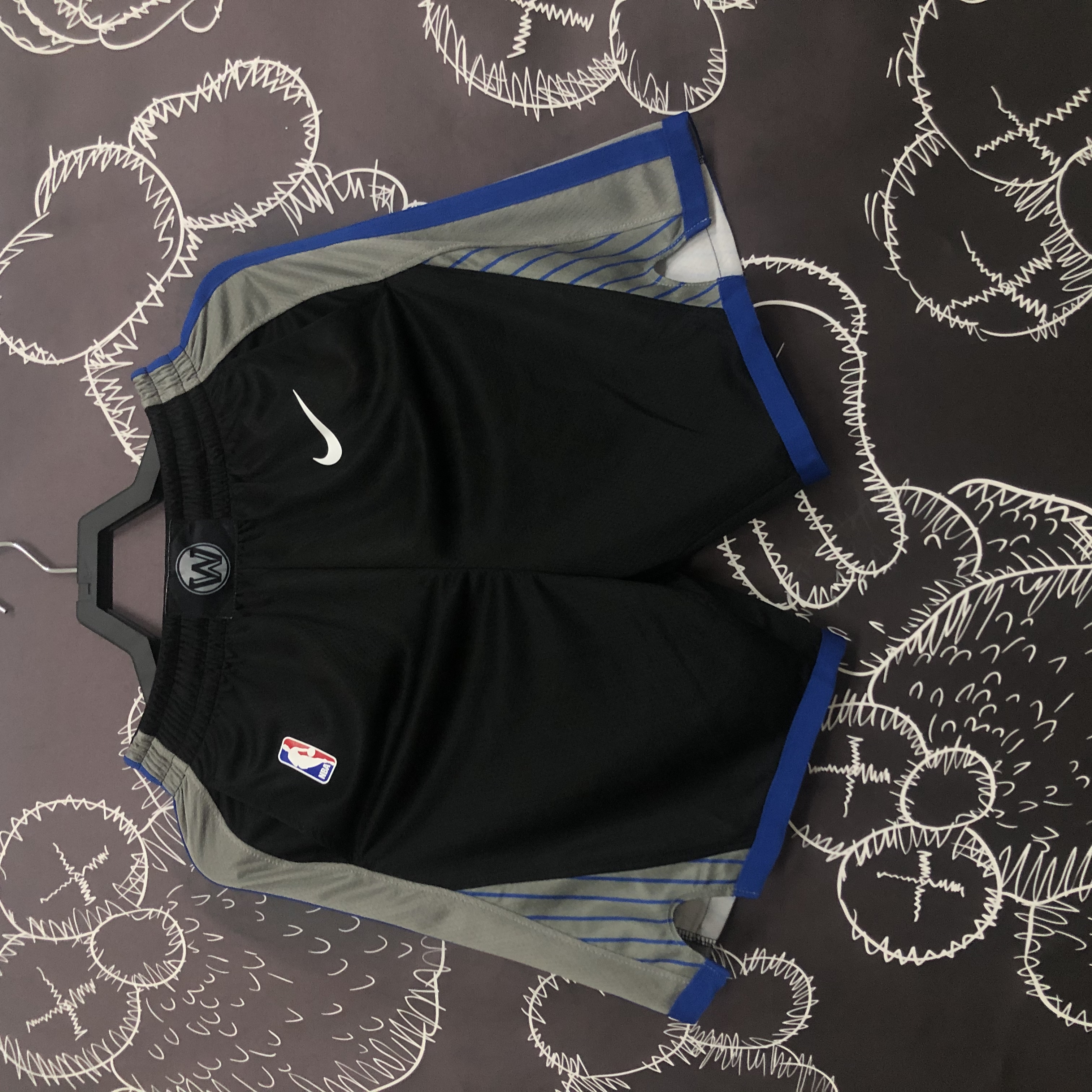 Season 20 Warriors black and gray shorts