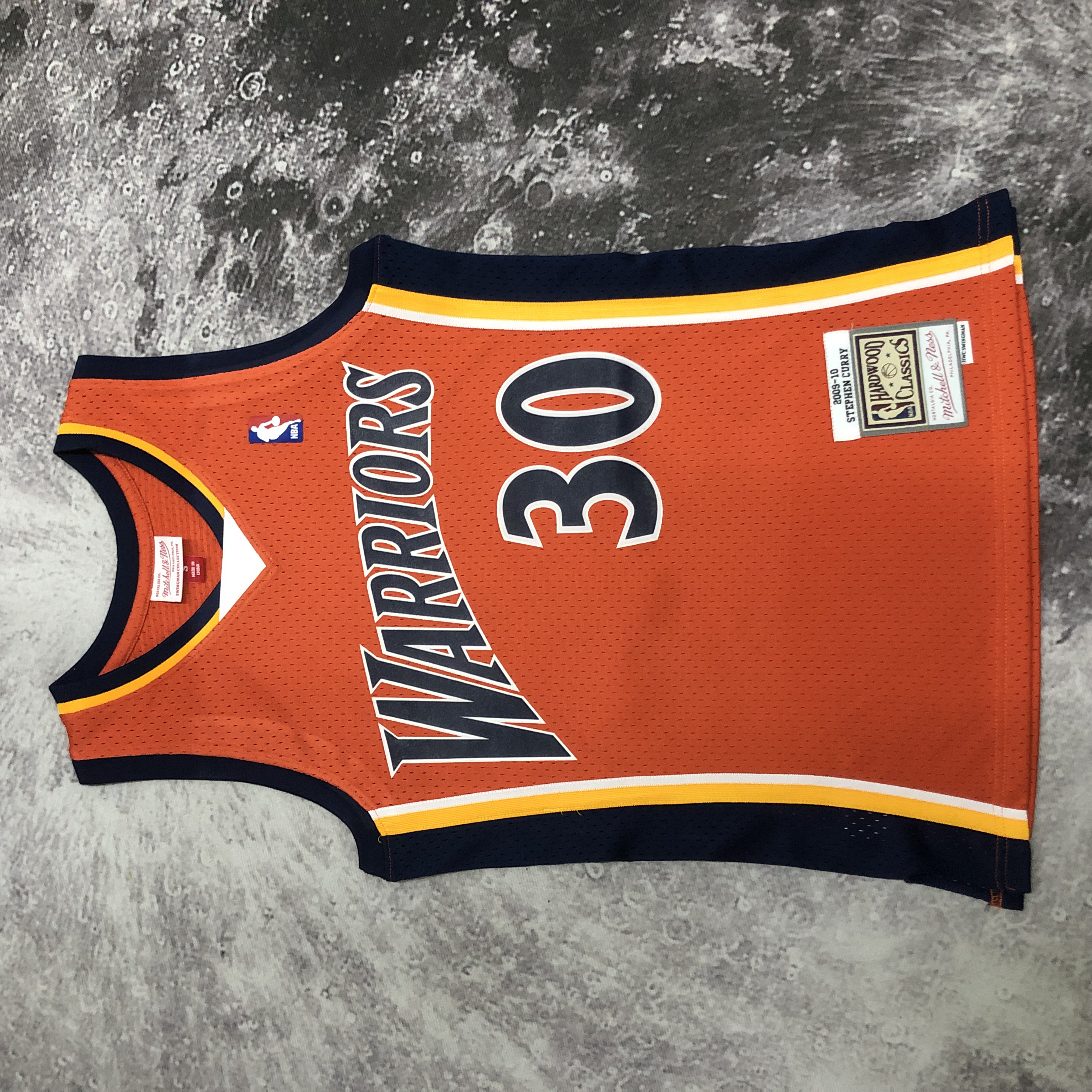 MN Hot Press throwback jersey SW Warriors 0910 rookie Orange 30th Curry