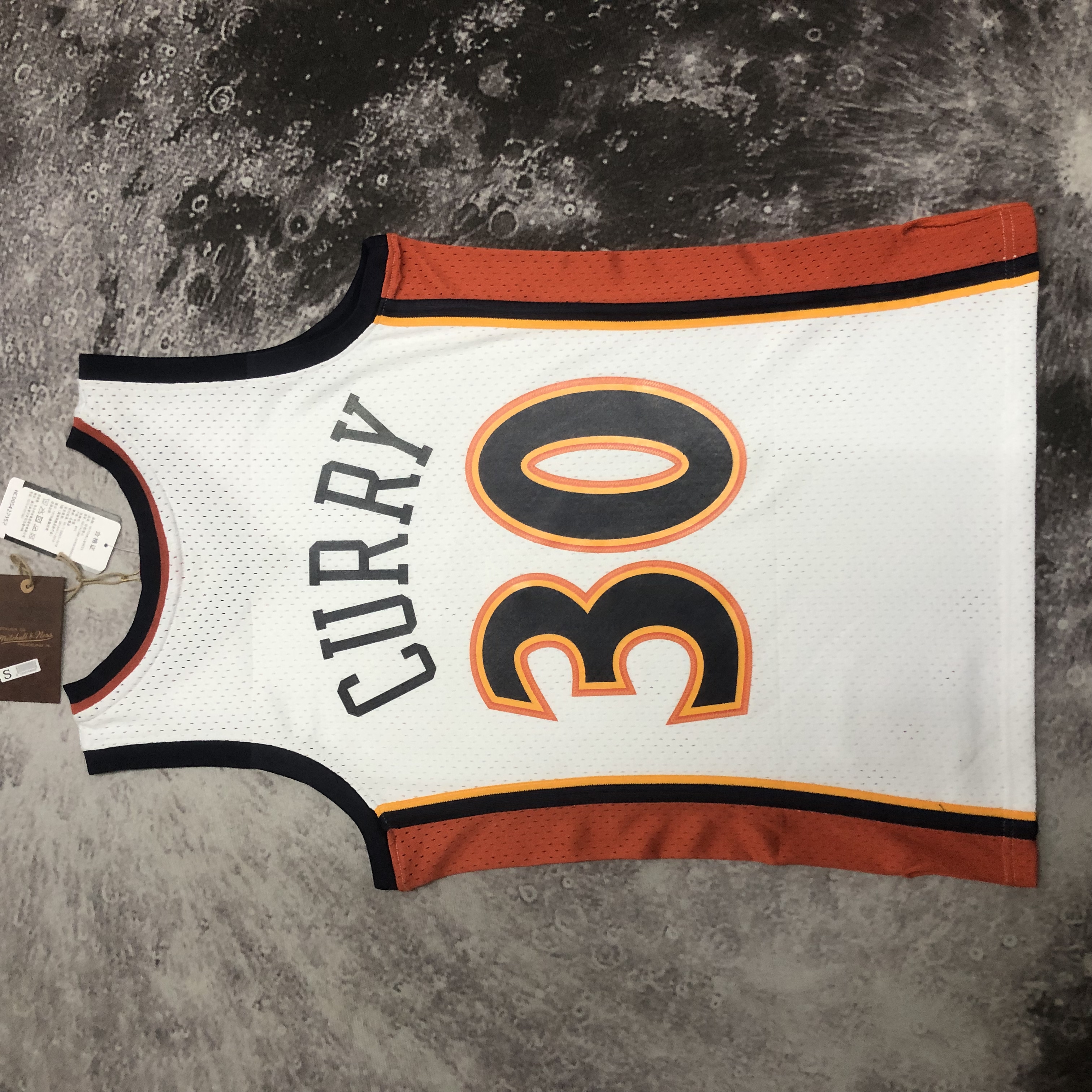 MN Hot Press throwback jersey SW Warriors 0910 rookie white 30 Curry