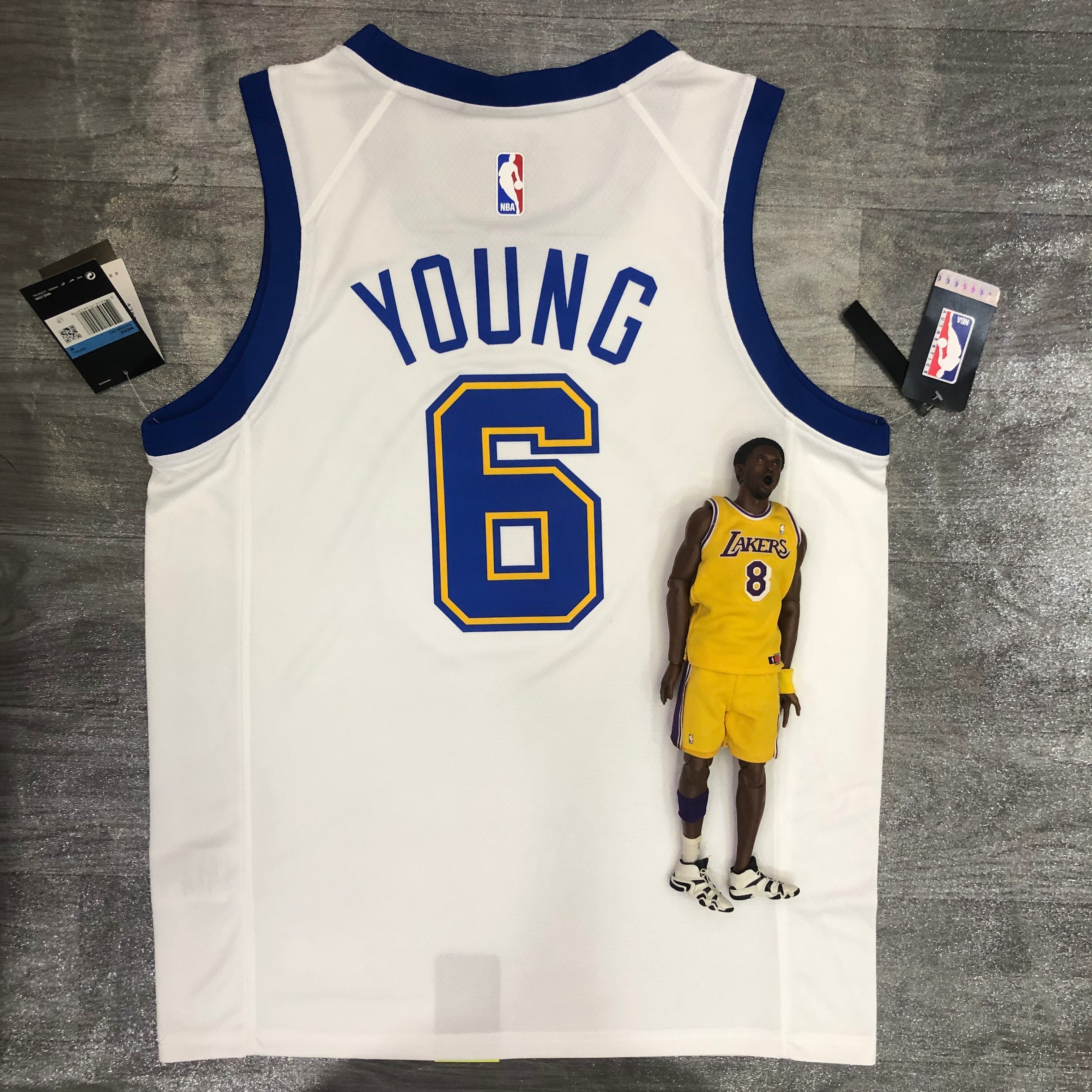 Warriors White Socks number six Nick Young