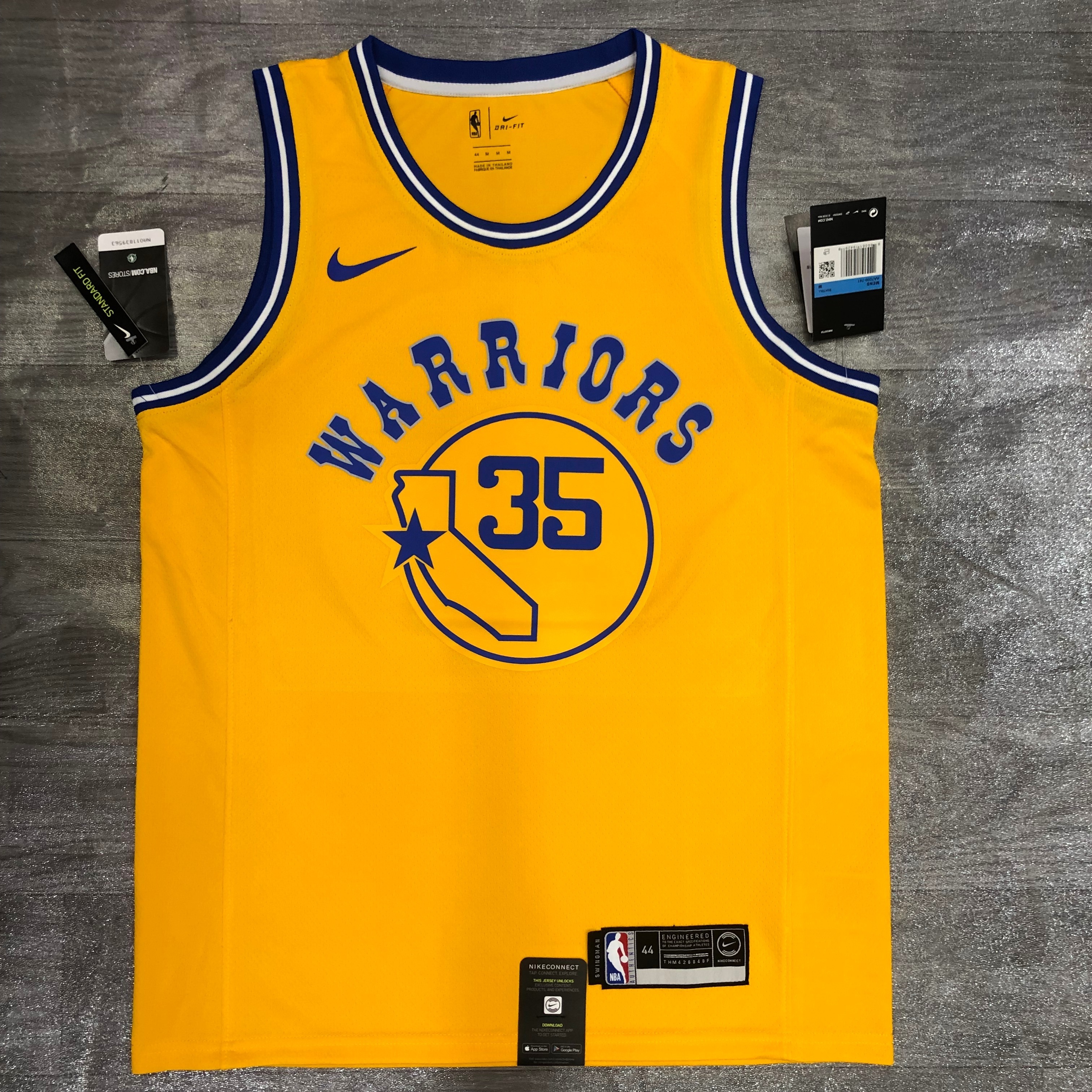Warriors Yellow Socks # 35 Durant