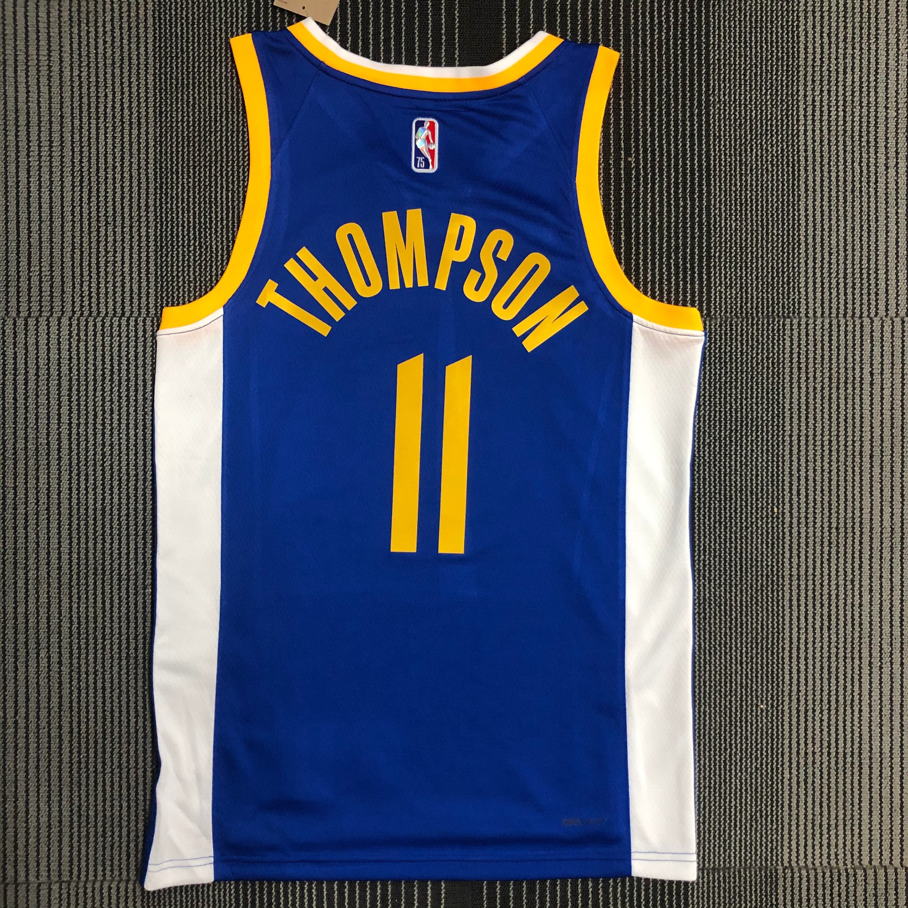 75th anniversary Warriors V-neck blue number 11 Thompson