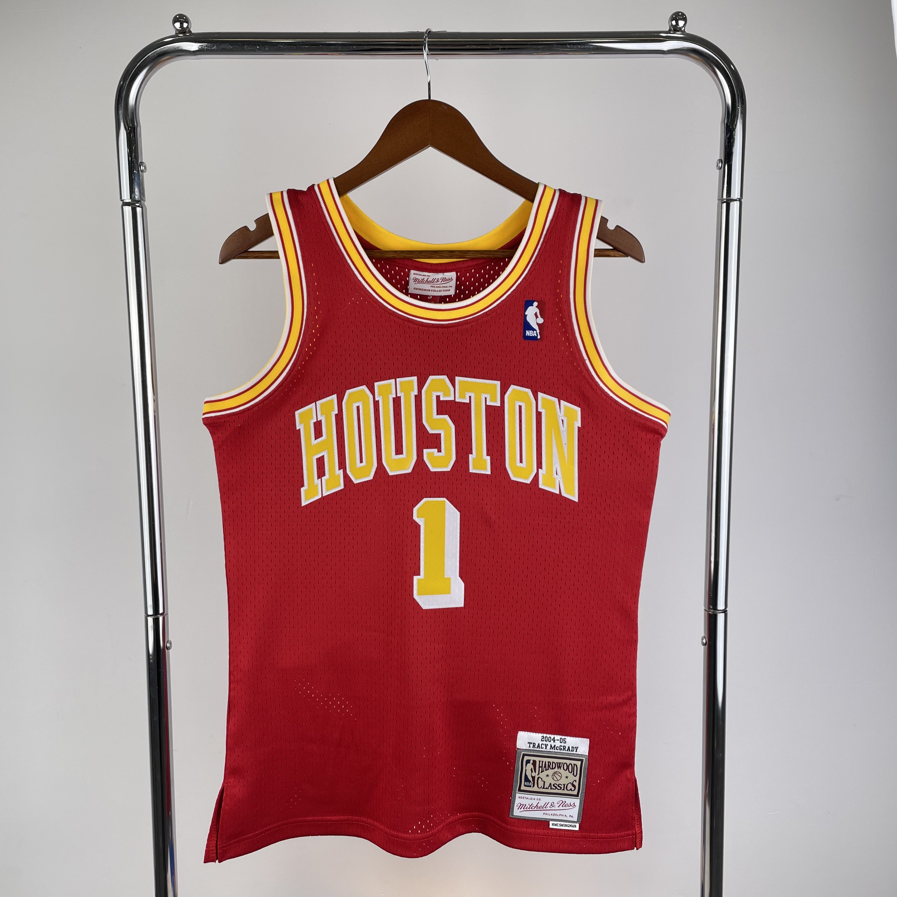 MN Hot Press Throwback jersey SW Rockets 0405 red No. 1 McGrady