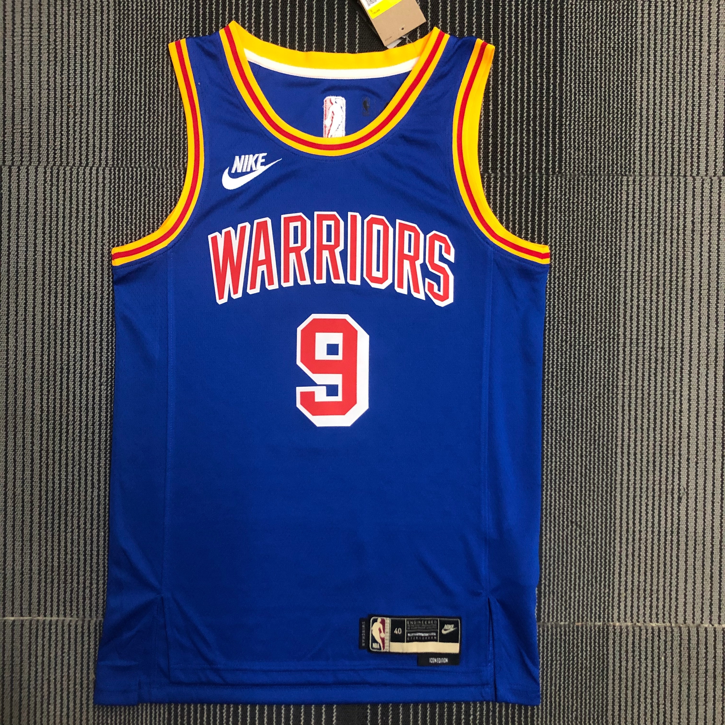 75th anniversary Warriors throwback jersey number 9 Iguodala