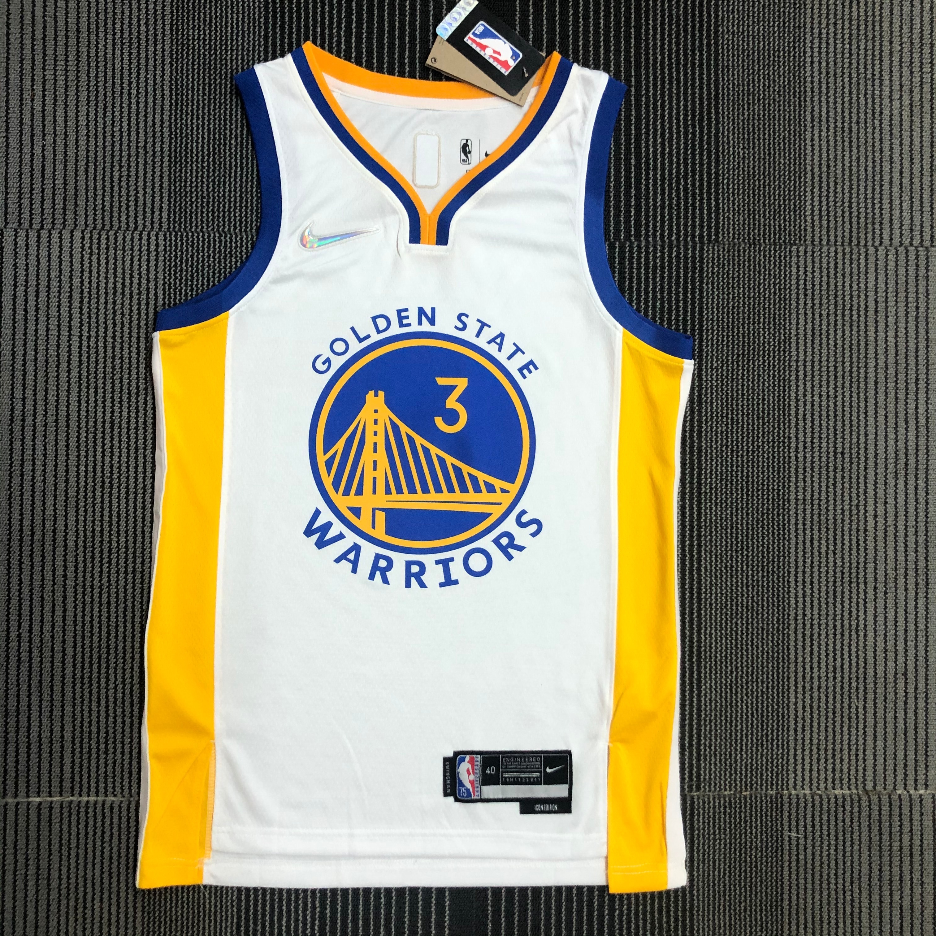 75th Anniversary Warriors V-neck white No. 3 Poole