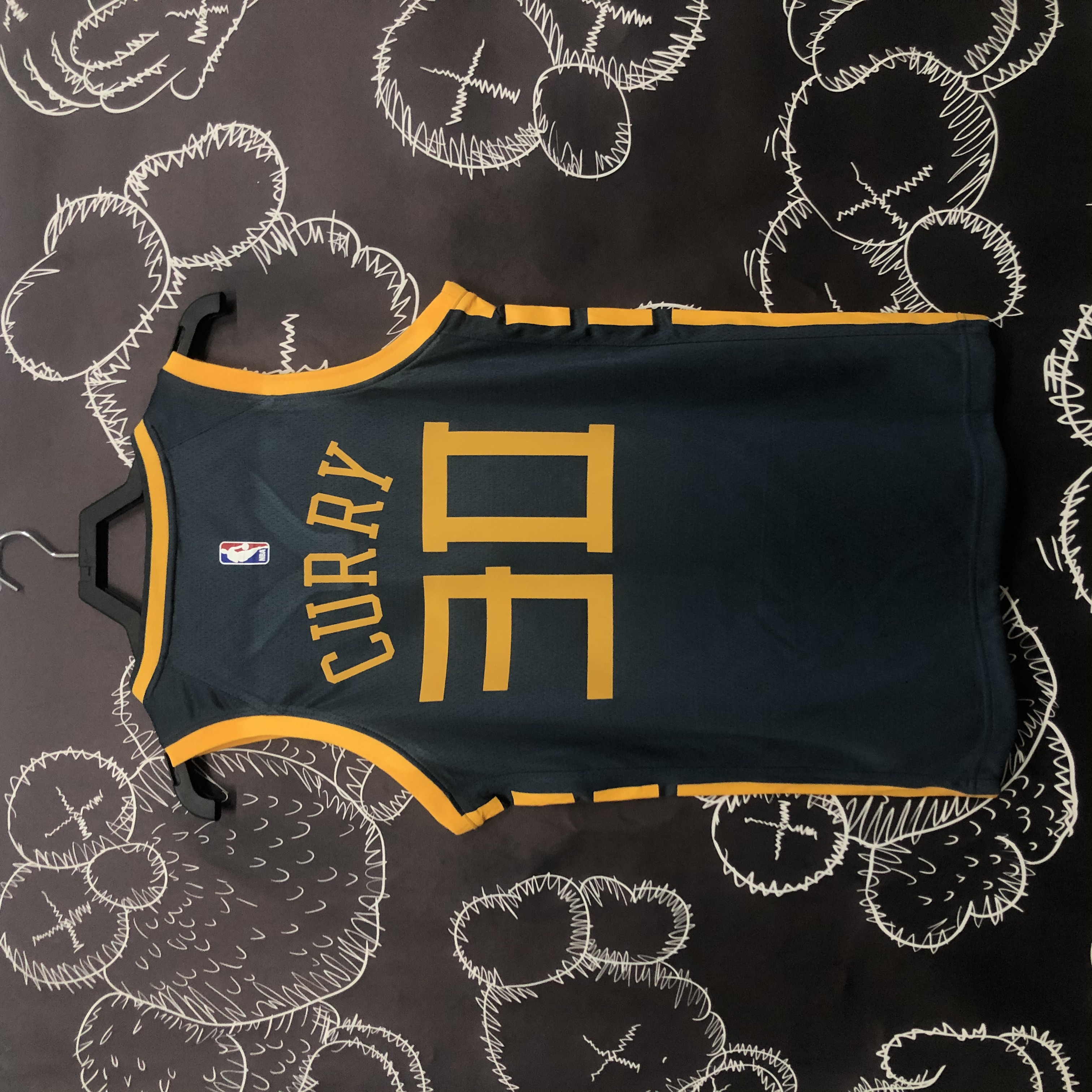 18 Warriors grey No. 30 Curry