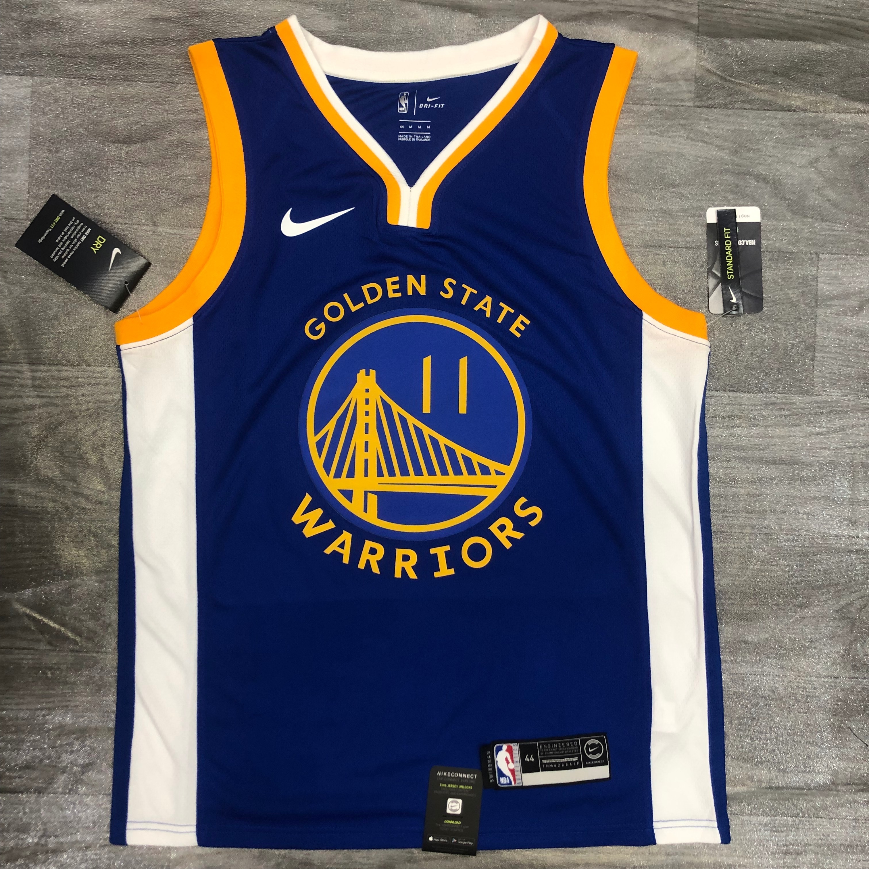'20 Warriors V-neck blue # 11 Thompson