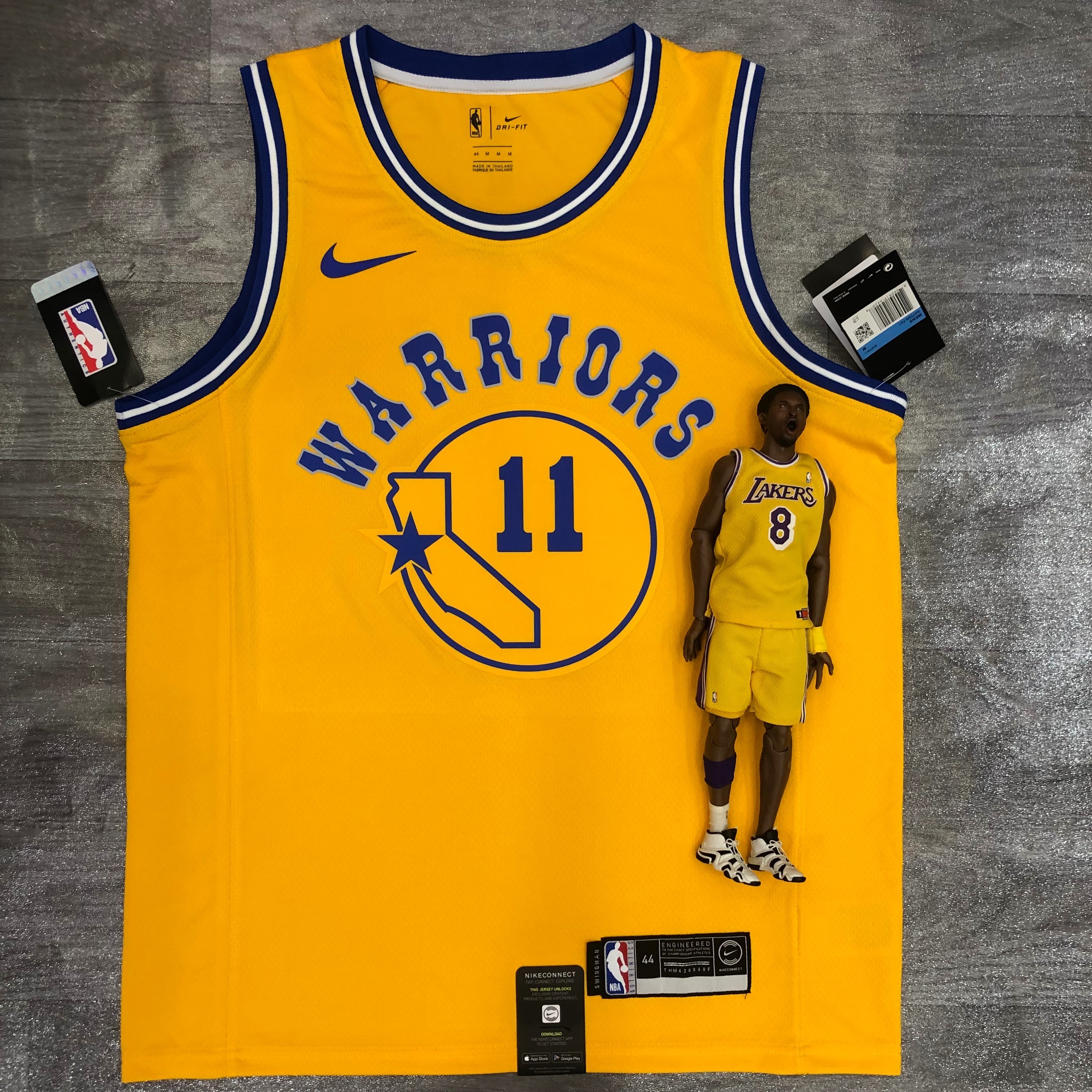 Warriors Yellow Socks number 11 Thompson