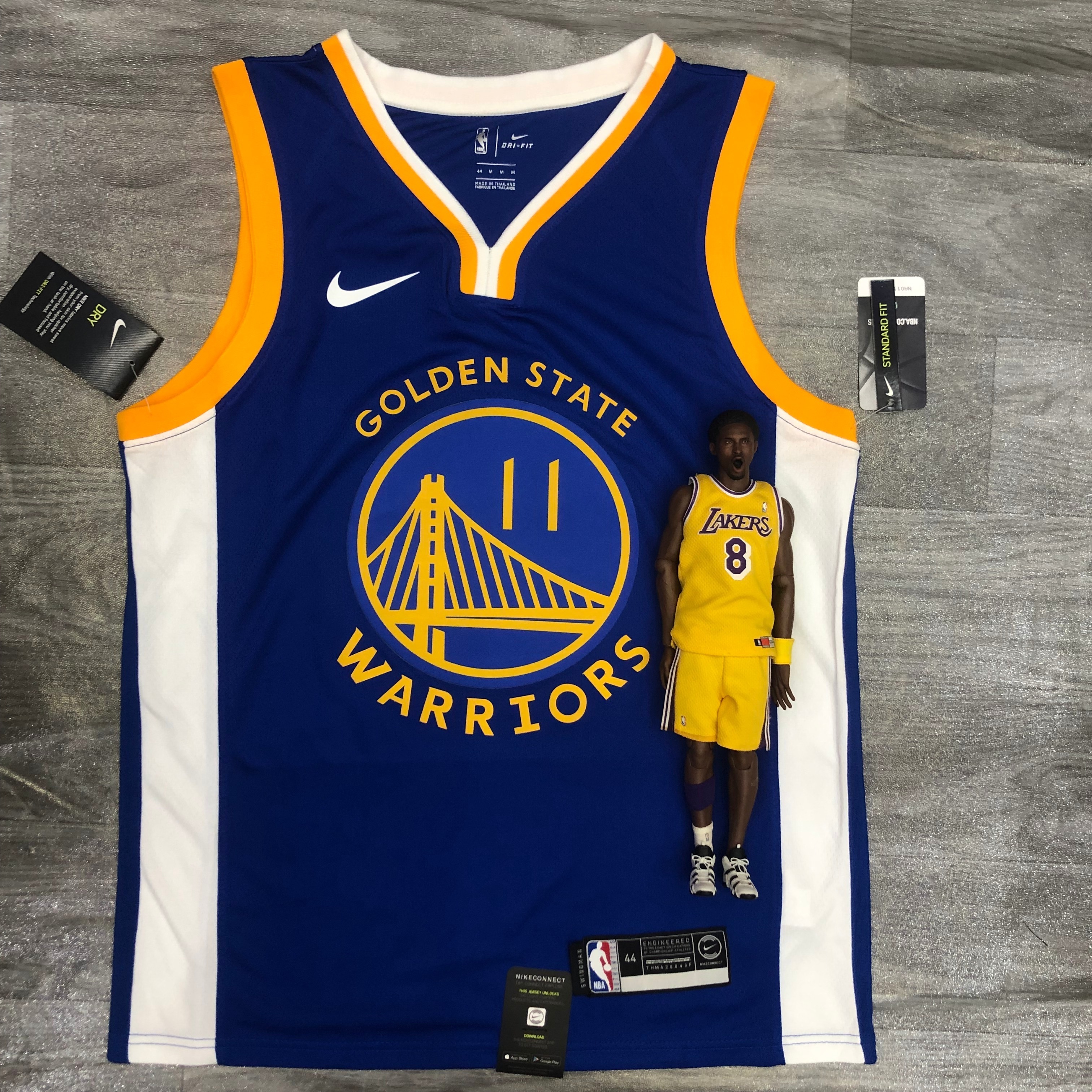 '20 Warriors V-neck blue # 11 Thompson