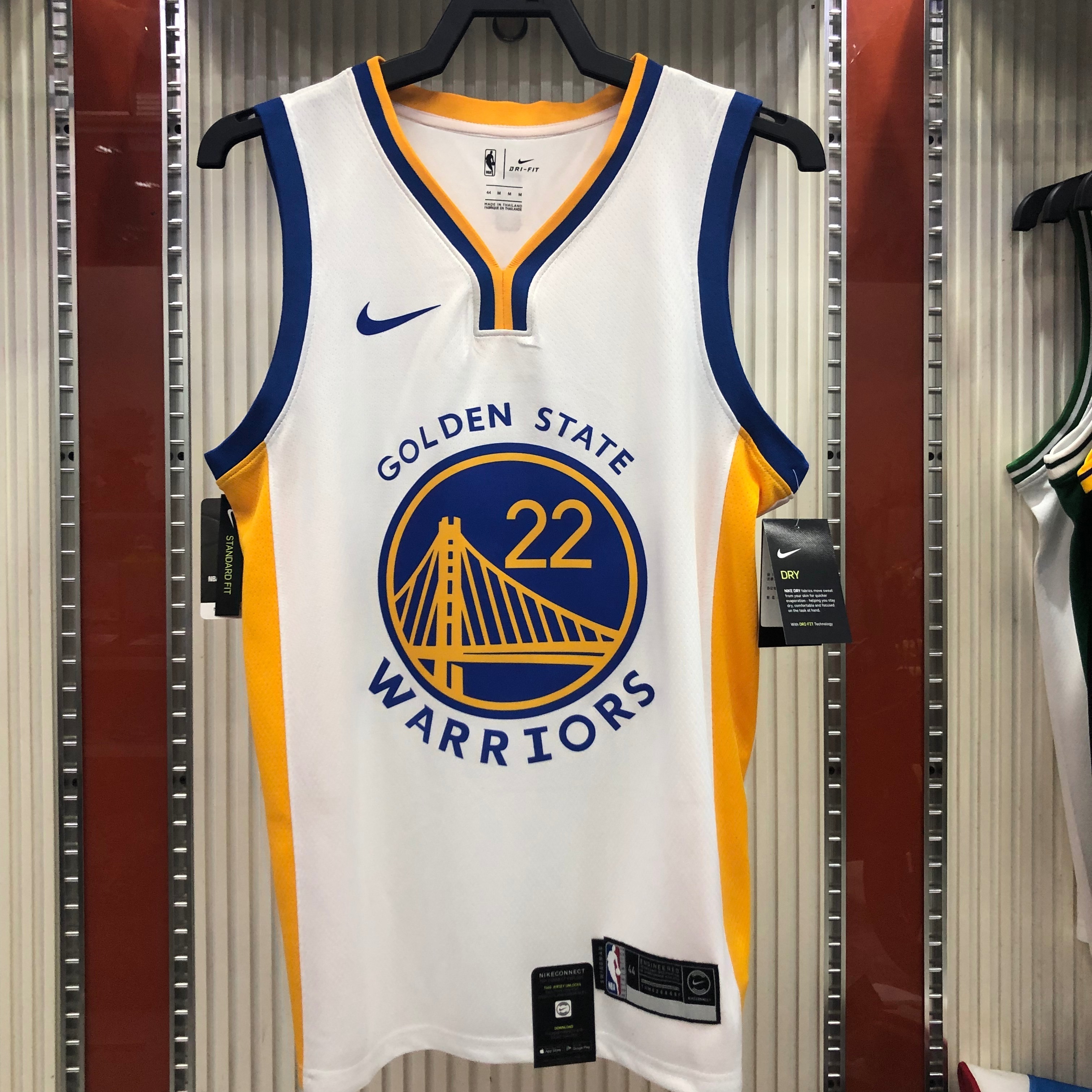 '20 Warriors V-neck white # 22 Wiggins