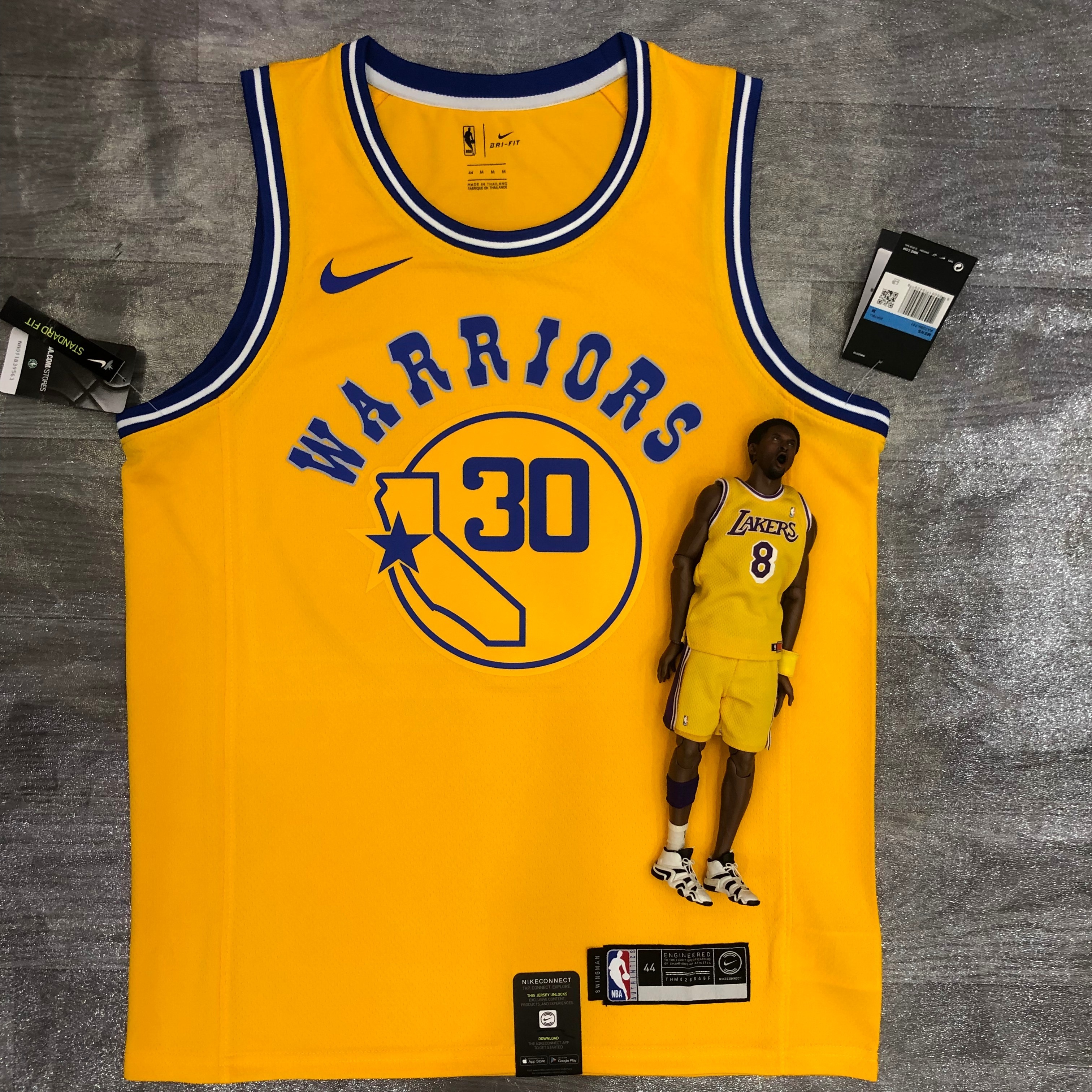 Warriors Yellow Socks 30 Steph Curry