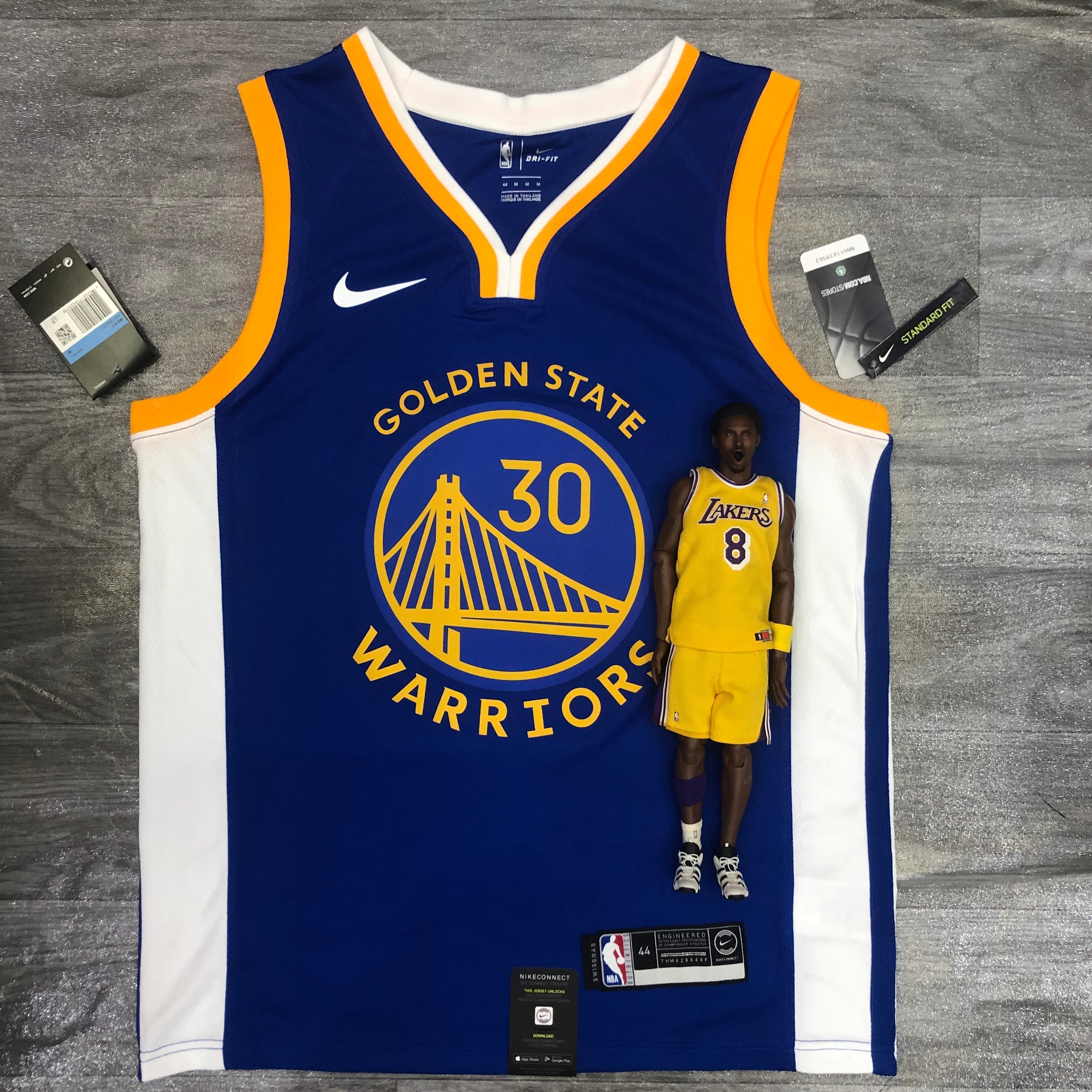 Warriors Season 20 V-neck blue No. 30 Curry