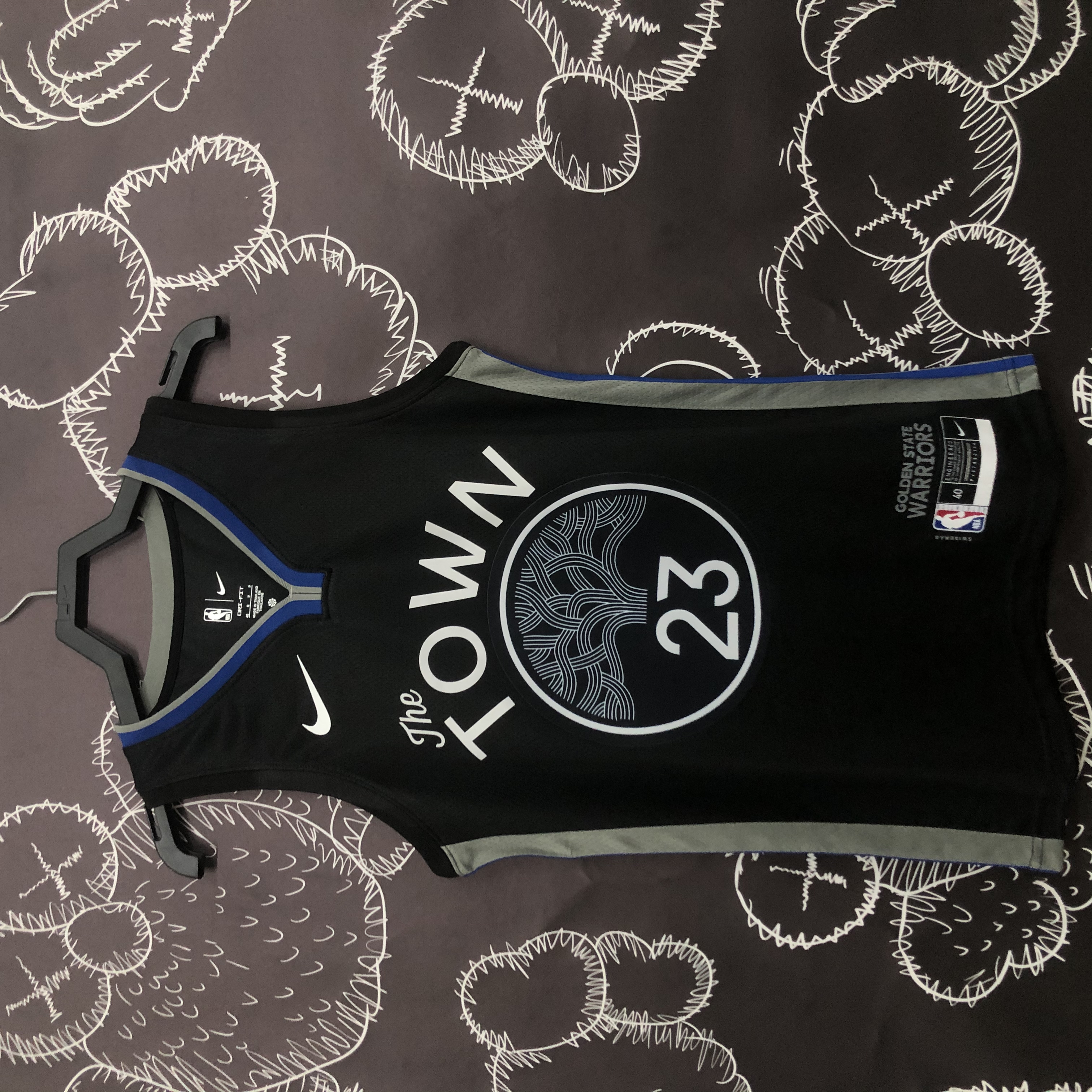 Season 20 Warriors Black gray # 23 Green