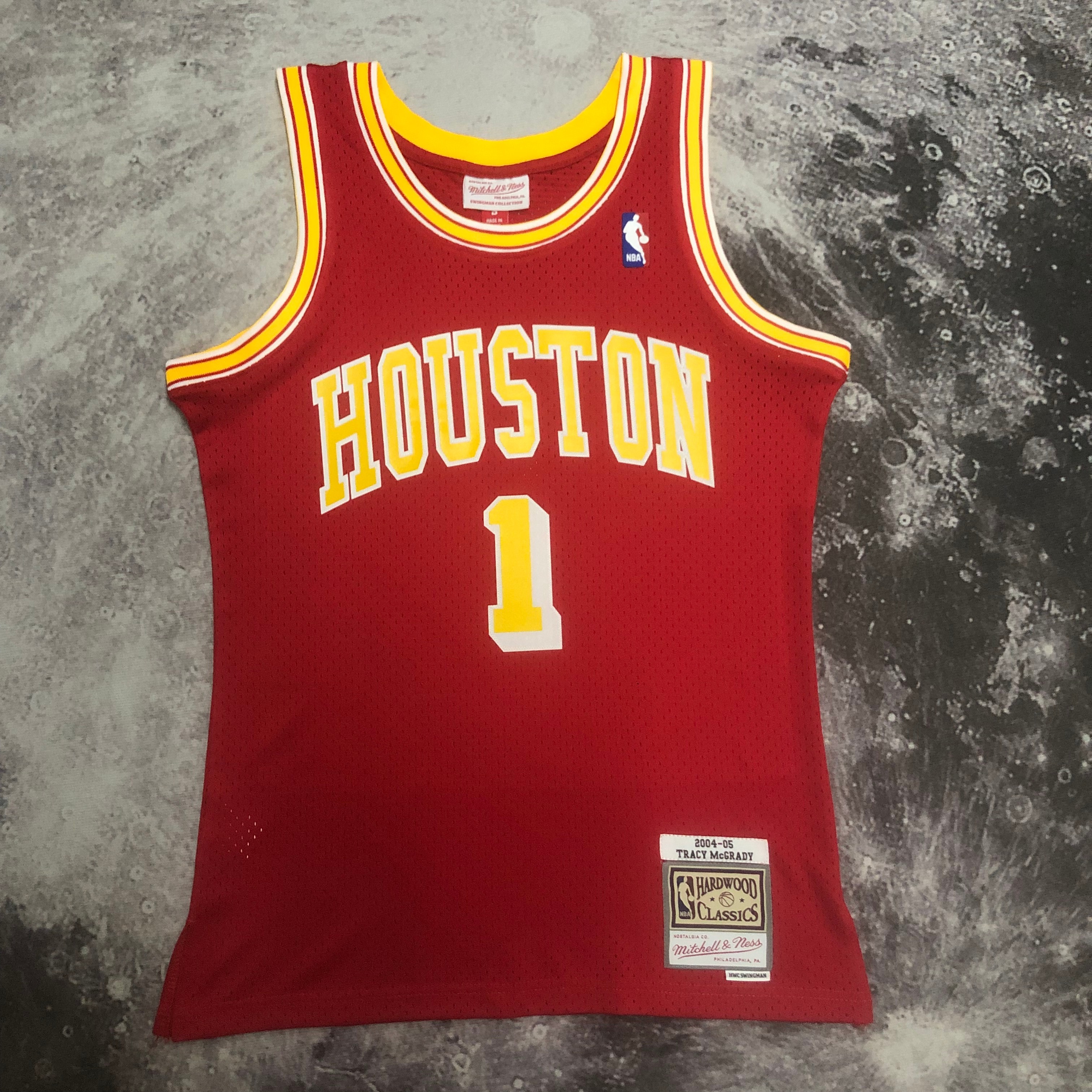 MN Hot Press Throwback jersey SW Rockets 0405 red No. 1 McGrady