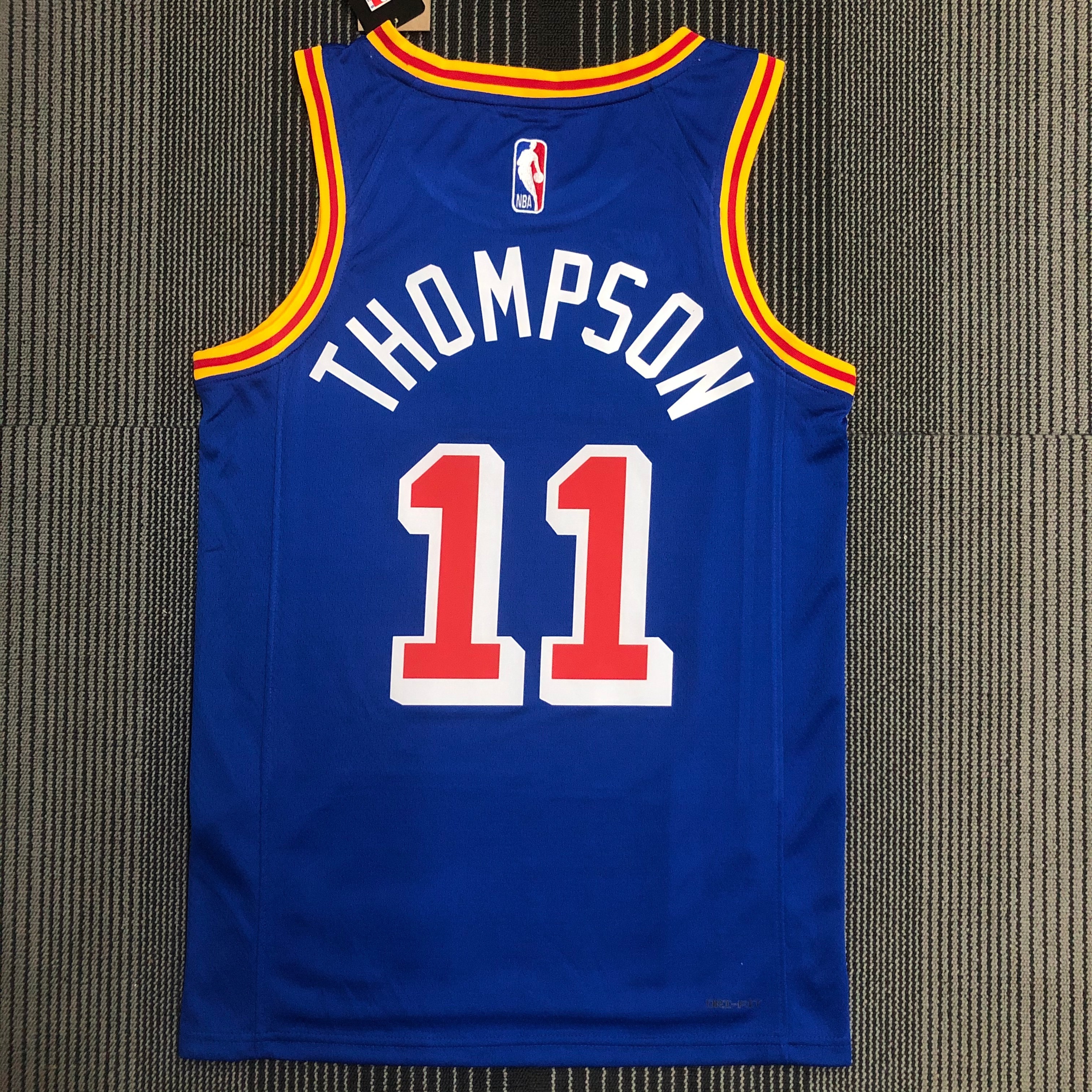 75th anniversary Warriors throwback jersey number 11 Thompson