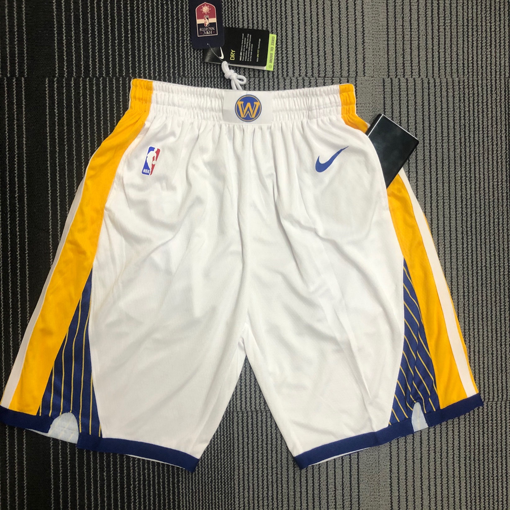 Warriors regular white shorts
