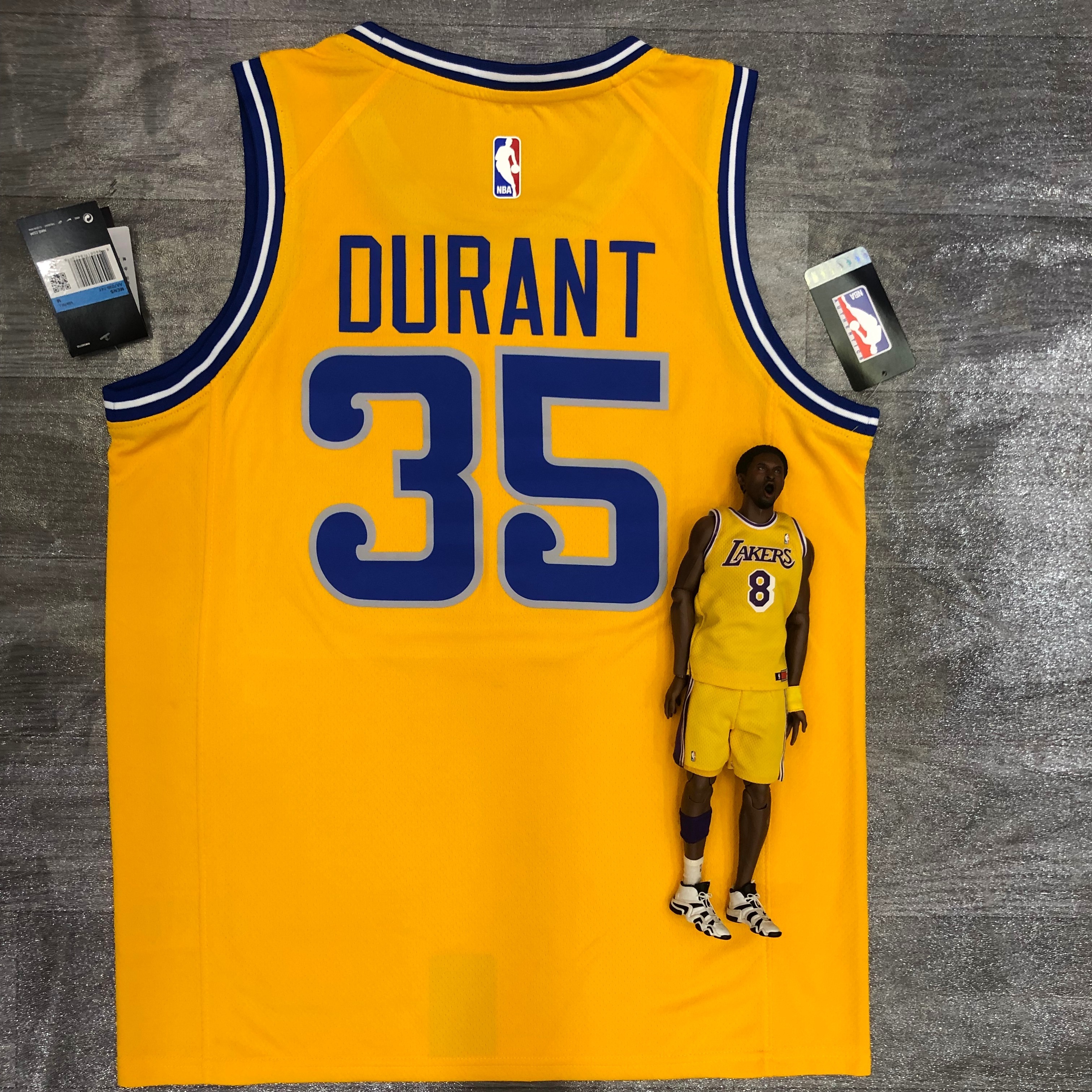Warriors Yellow Socks # 35 Durant