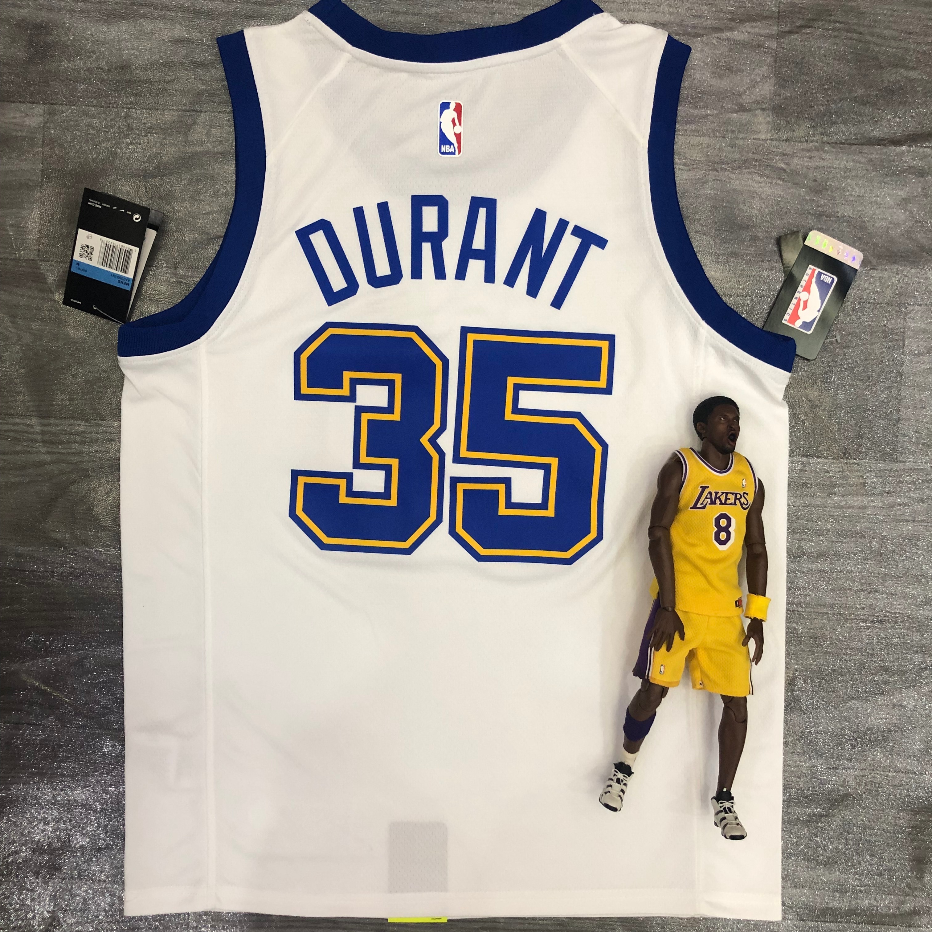 Warriors White Socks # 35 Durant