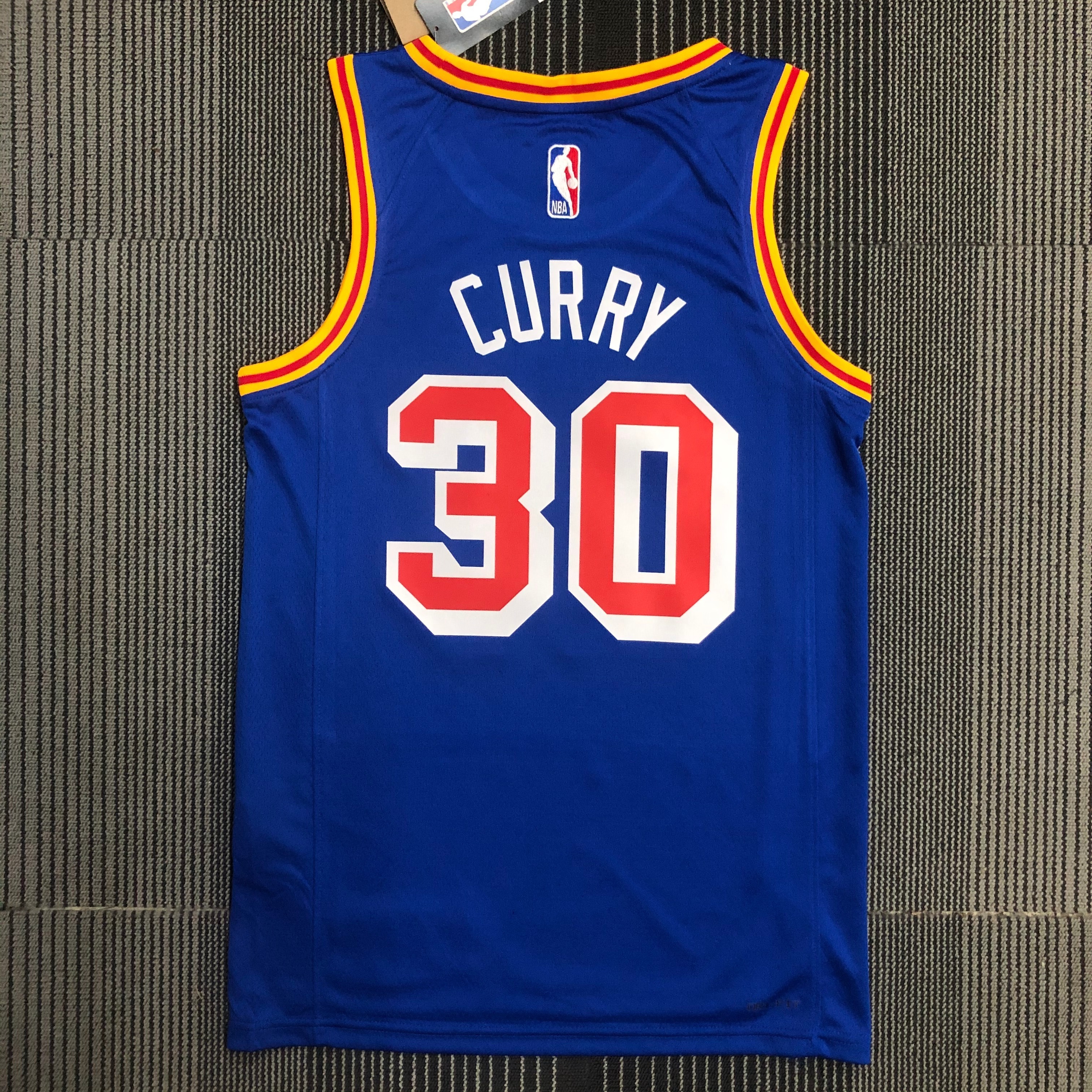 75th anniversary Warriors throwback jersey No. 30 Curry