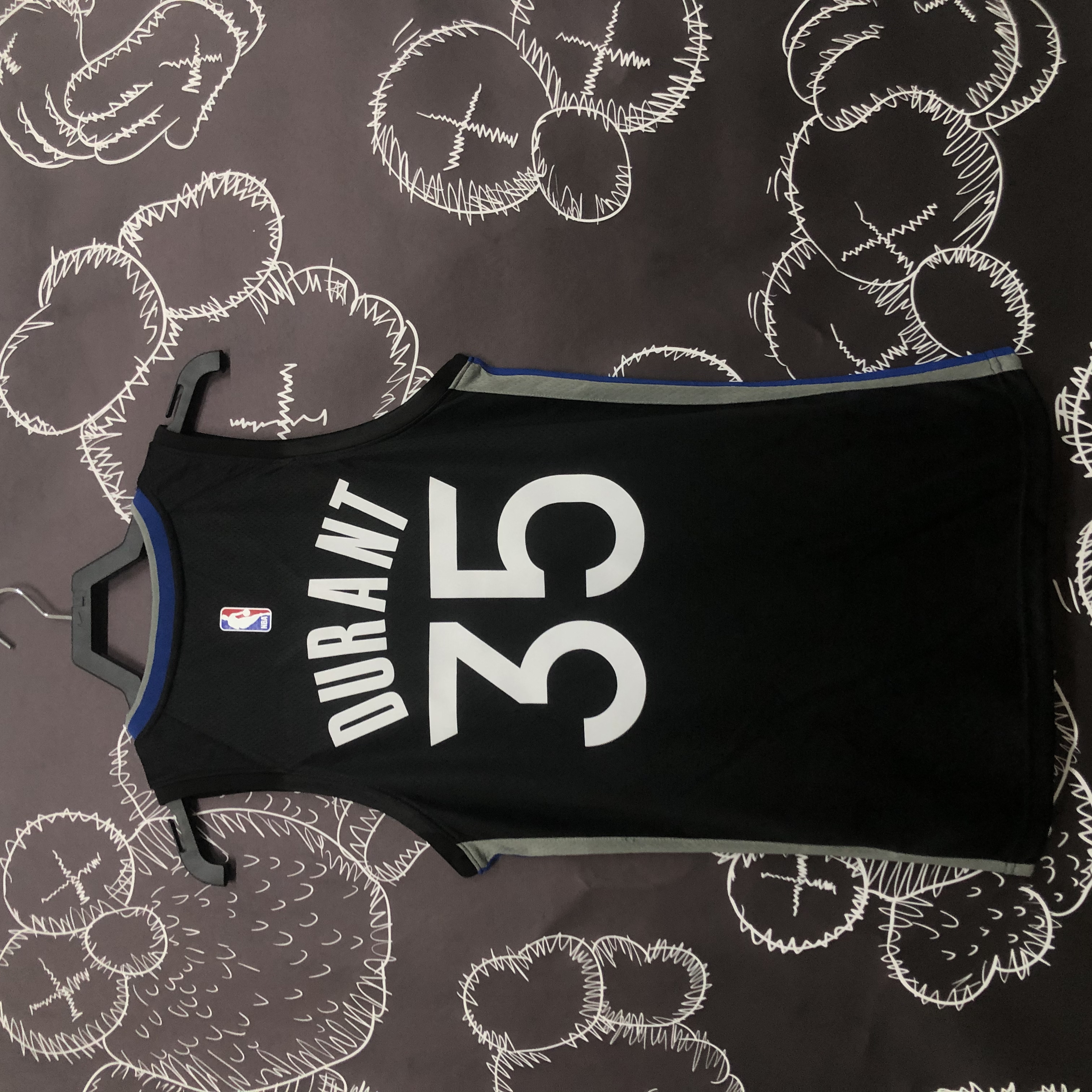 Warriors Season 20 black and grey # 35 Durant