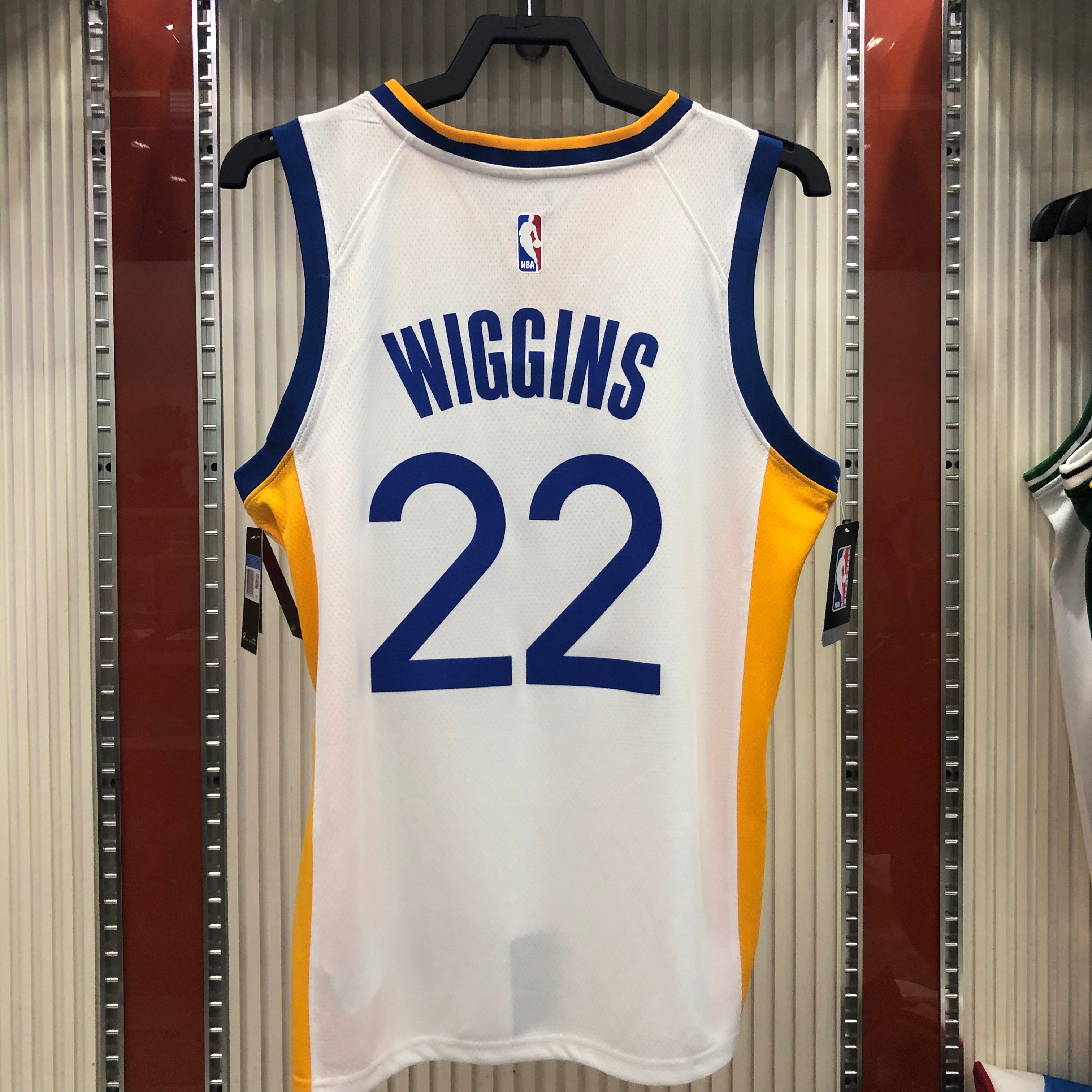 '20 Warriors V-neck white # 22 Wiggins