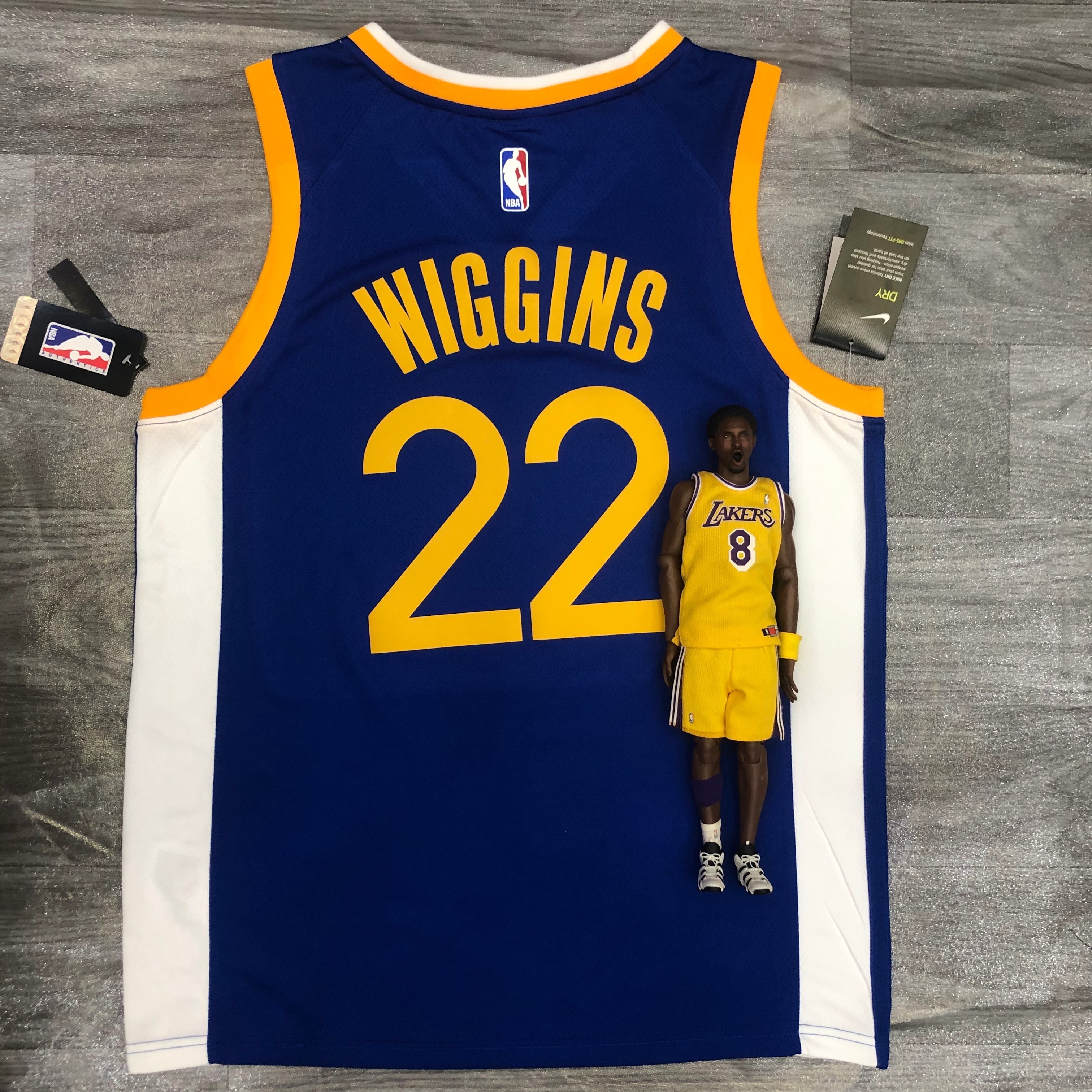 '20 Warriors V-neck blue # 22 Wiggins