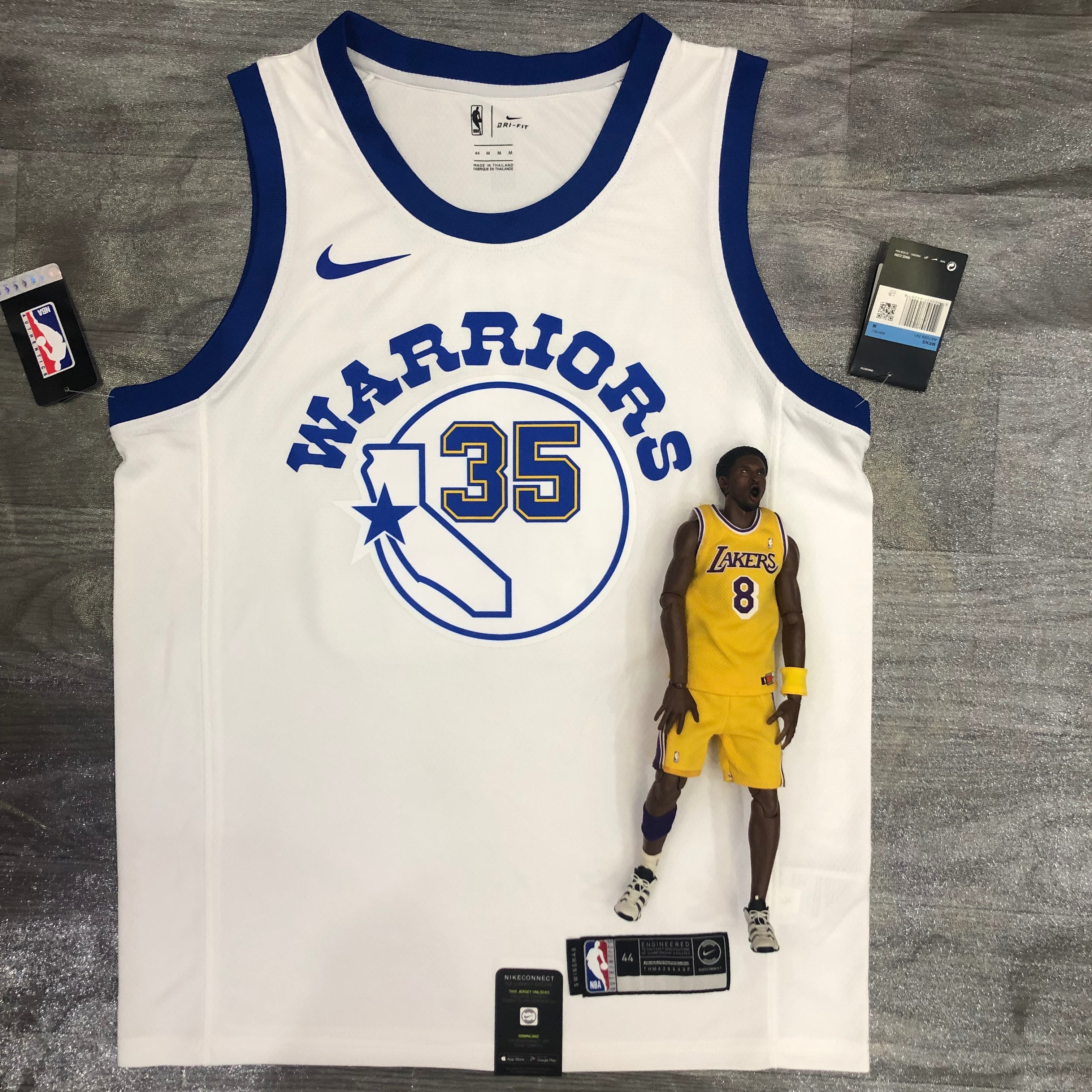 Warriors White Socks # 35 Durant