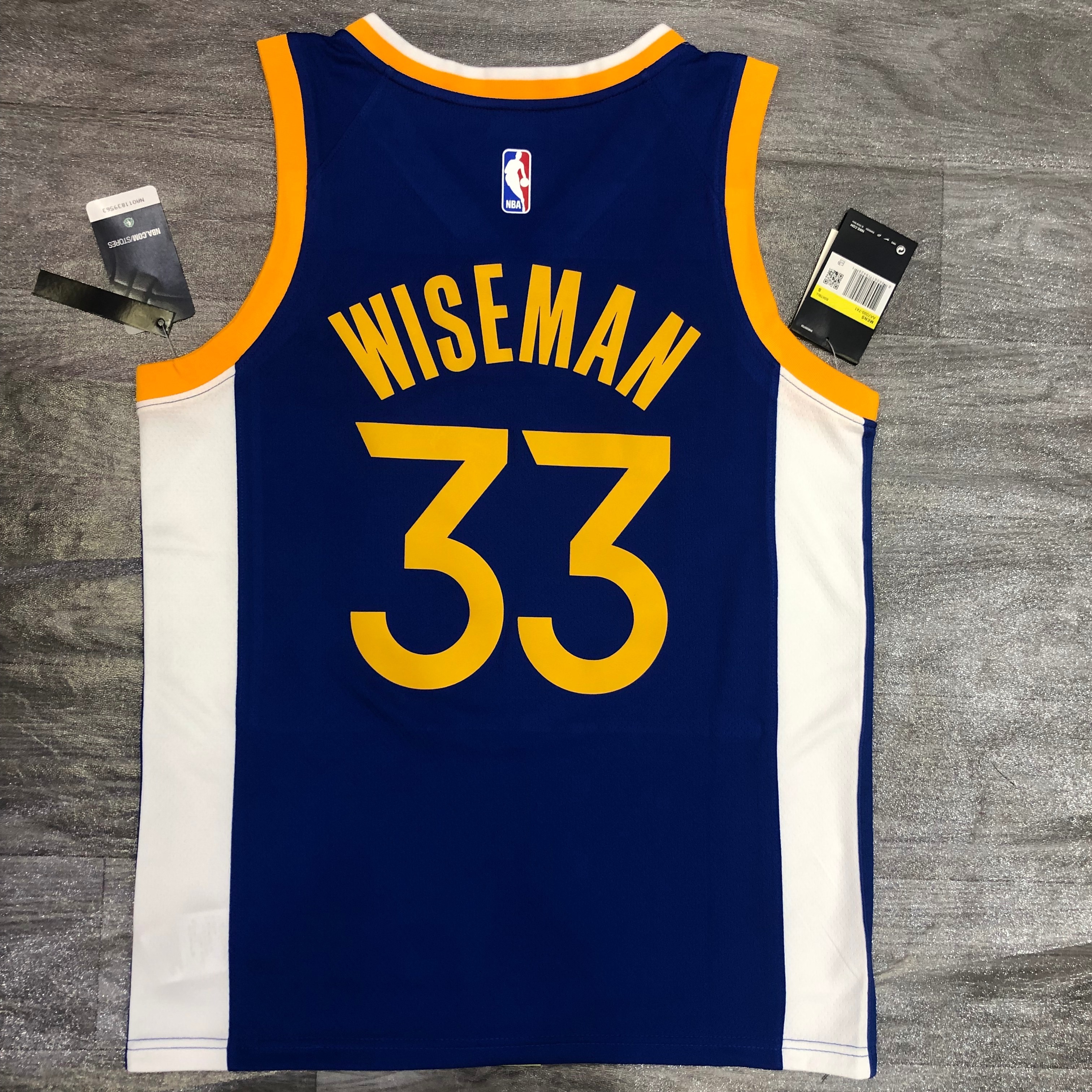 Season 20 Warriors V-neck blue # 33 Wiseman