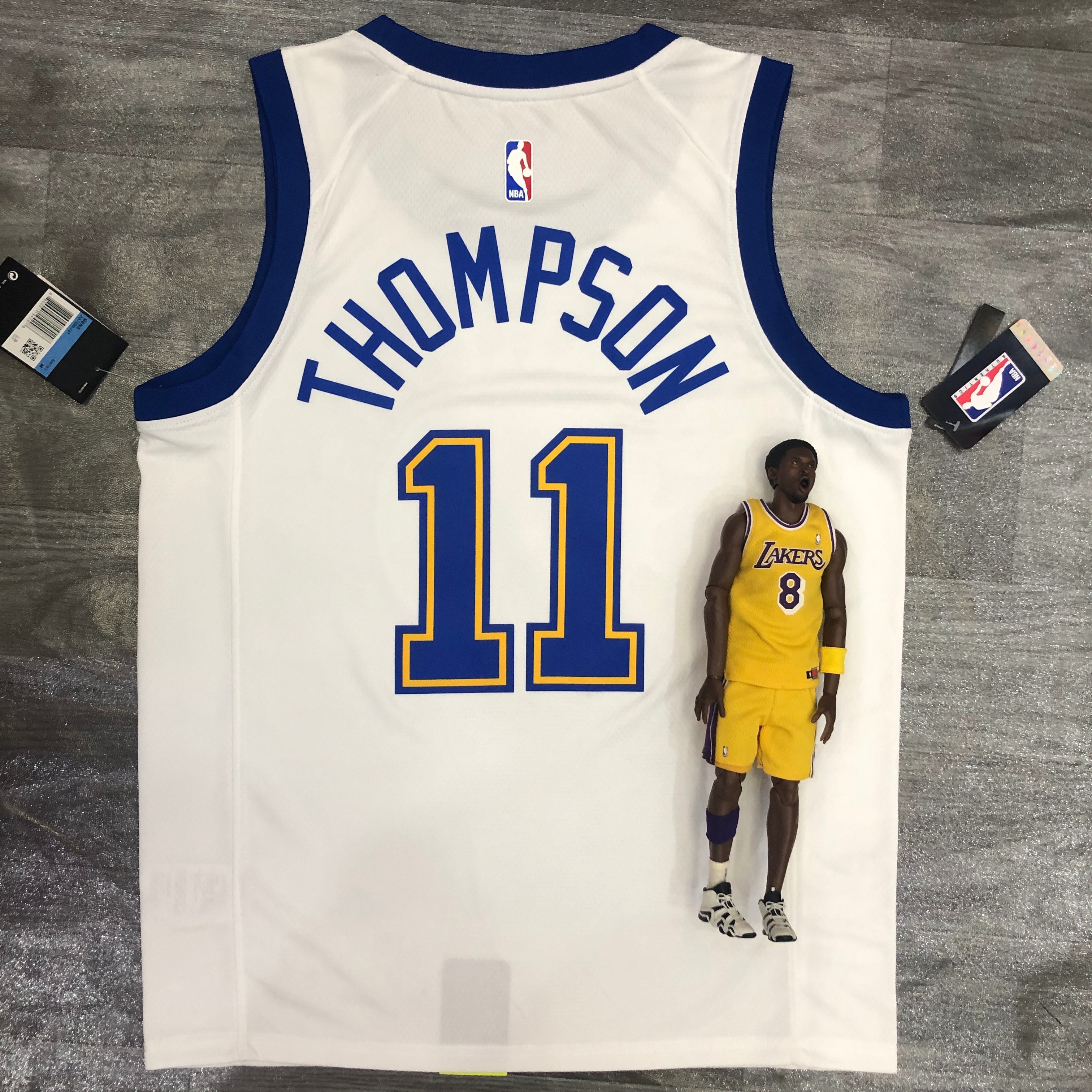 Warriors White Socks number 11 Thompson
