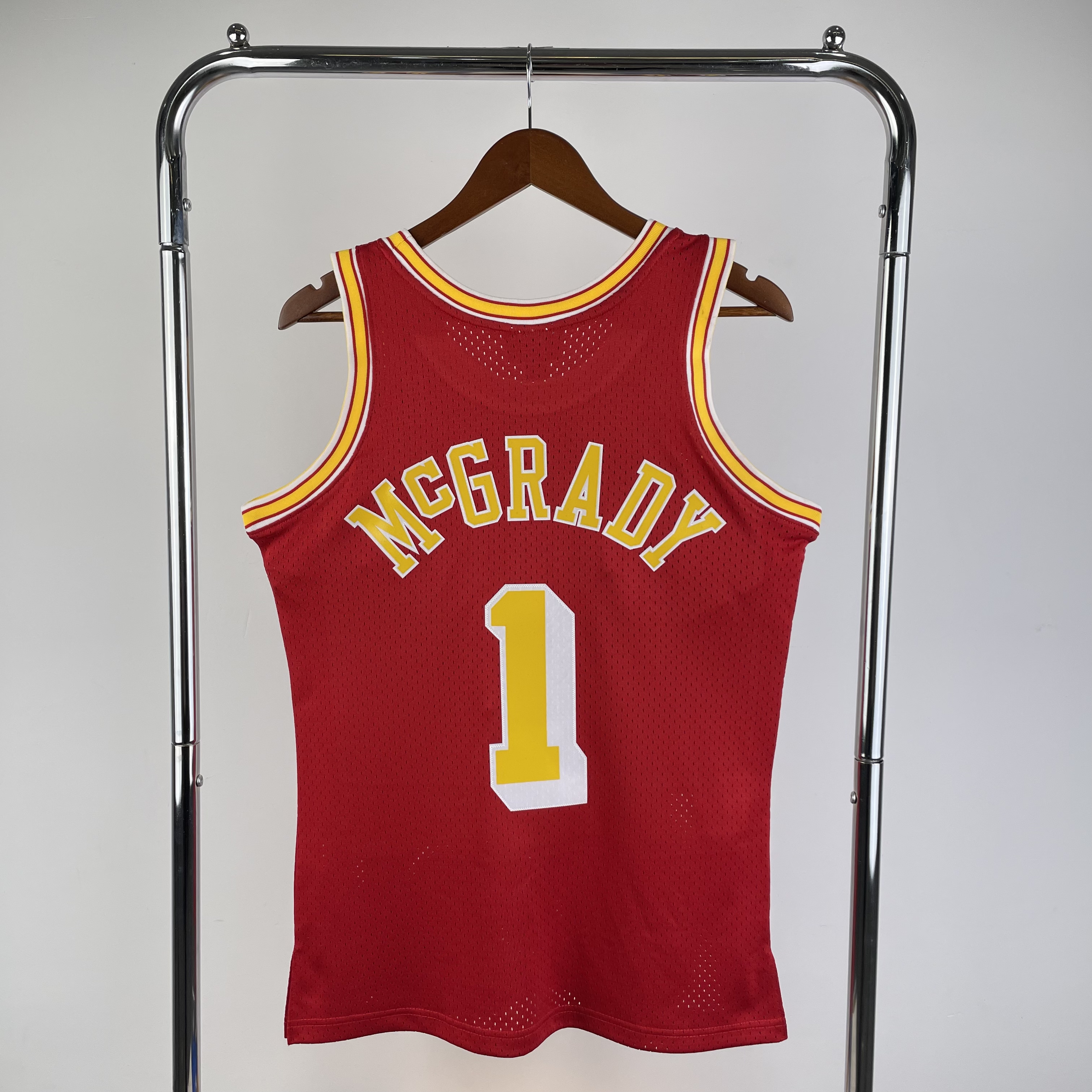 MN Hot Press Throwback jersey SW Rockets 0405 red No. 1 McGrady