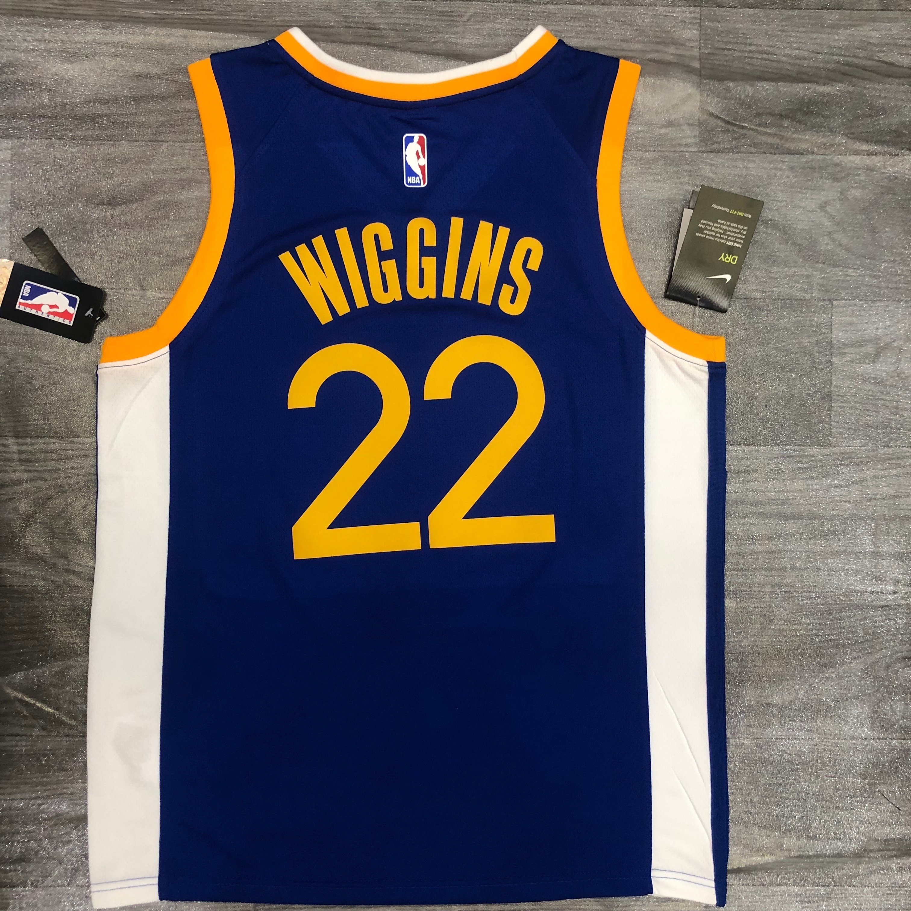 '20 Warriors V-neck blue # 22 Wiggins