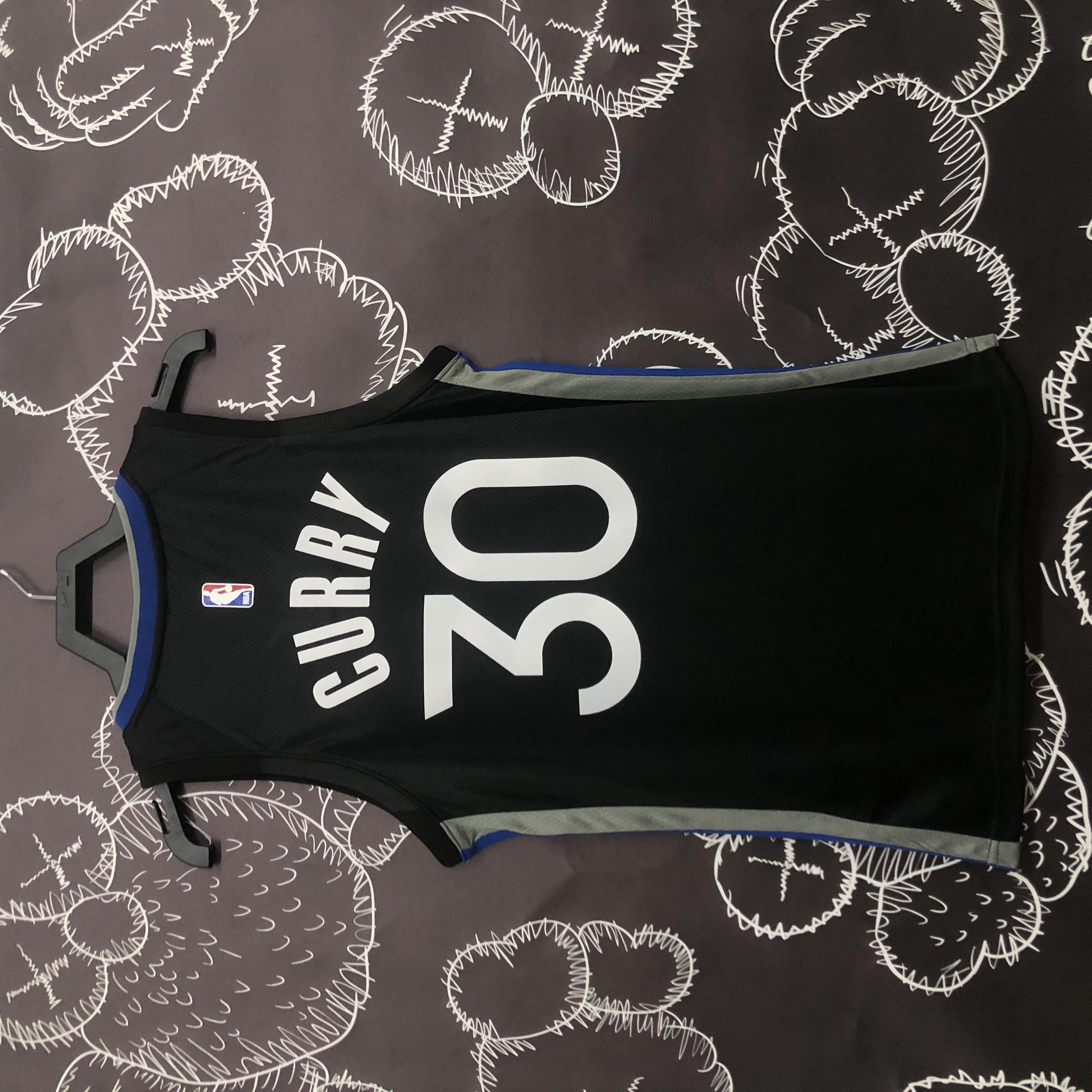 Warriors Season 20 Black gray No. 30 Curry