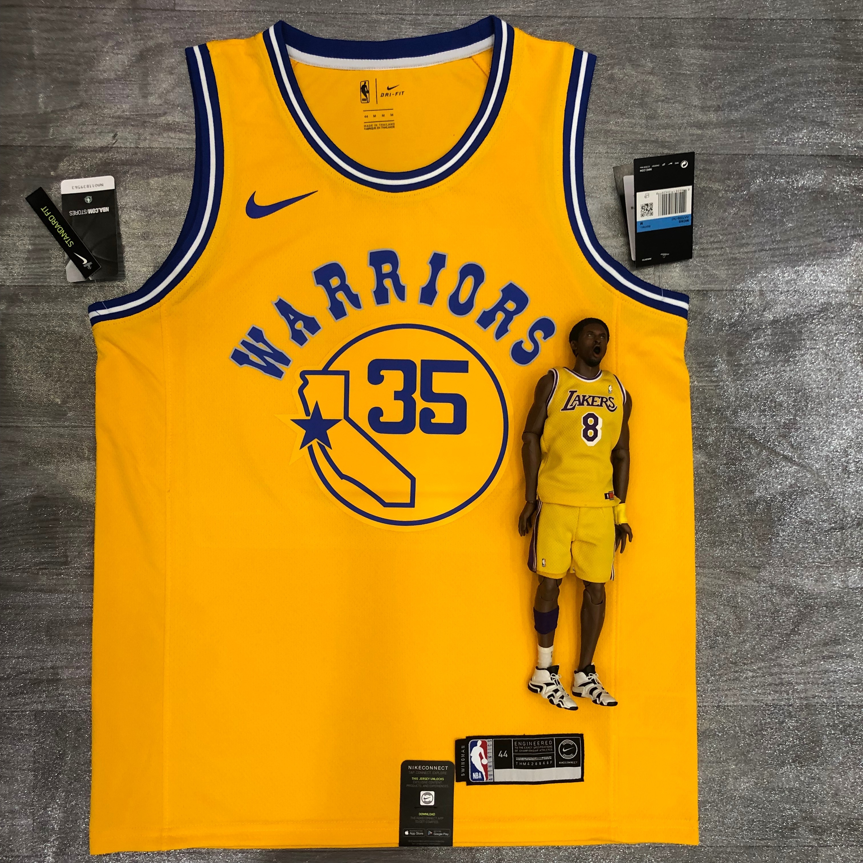 Warriors Yellow Socks # 35 Durant